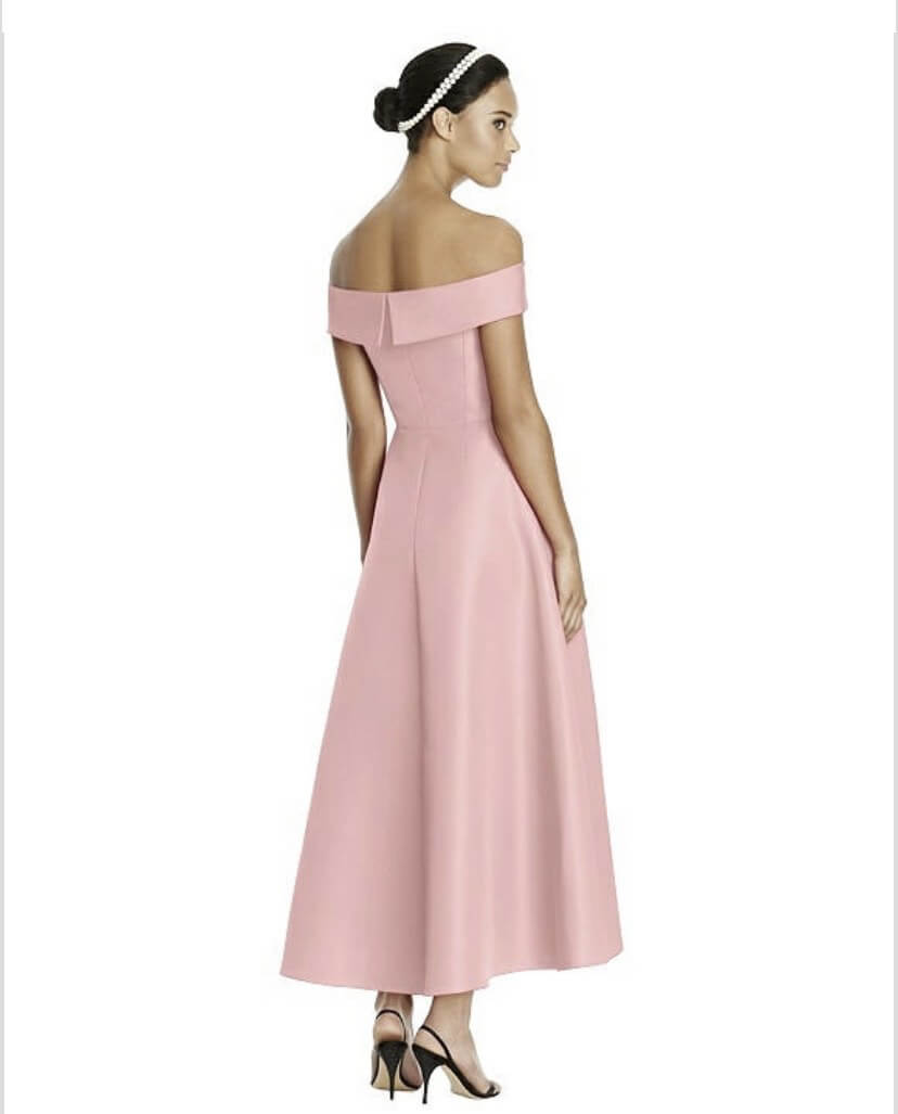 Studio Design Dessy Group Size 8 Homecoming Off The Shoulder Light Pink Cocktail Dress on Queenly