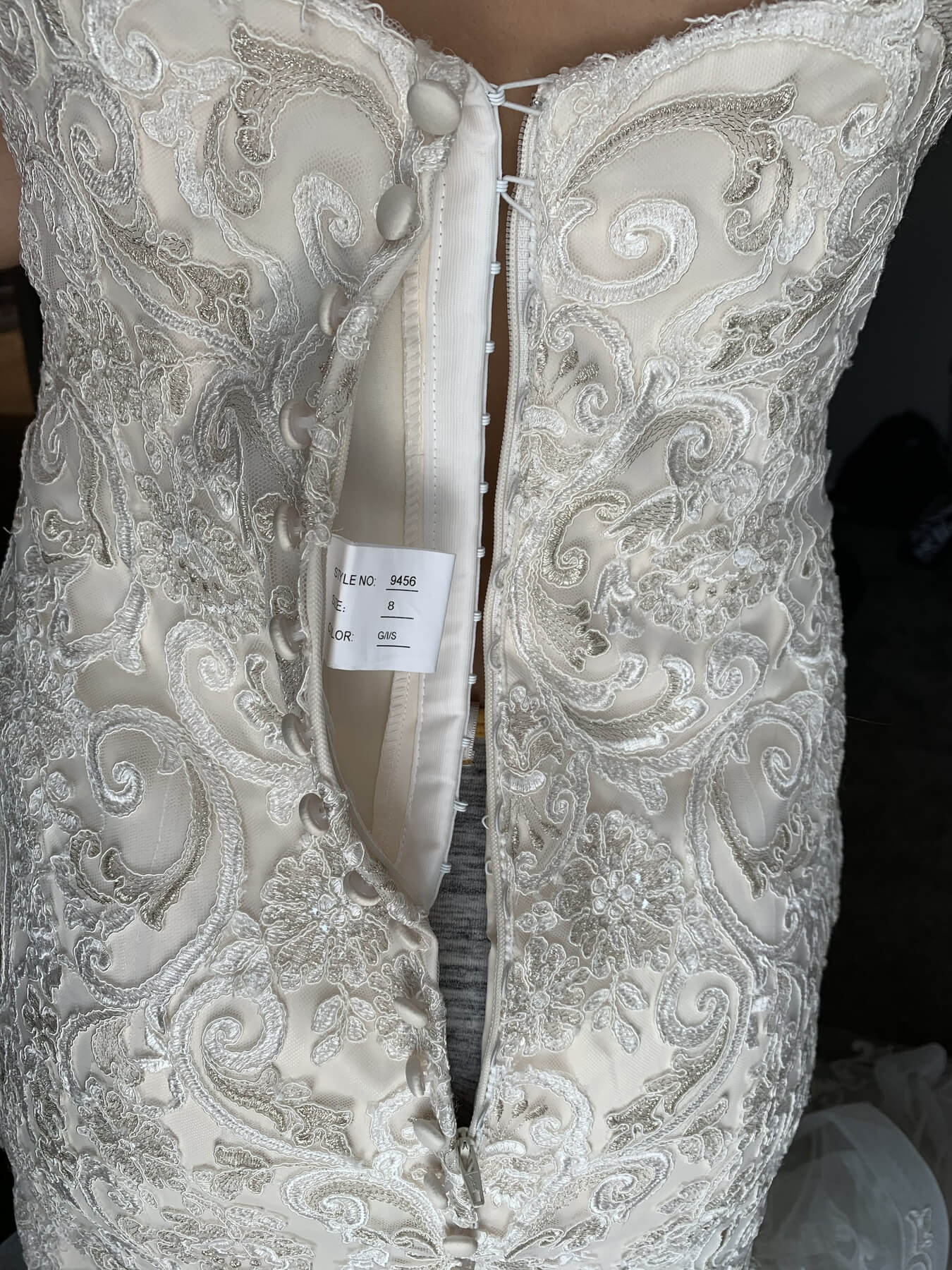 Size 8 Wedding Strapless Lace White Mermaid Dress on Queenly