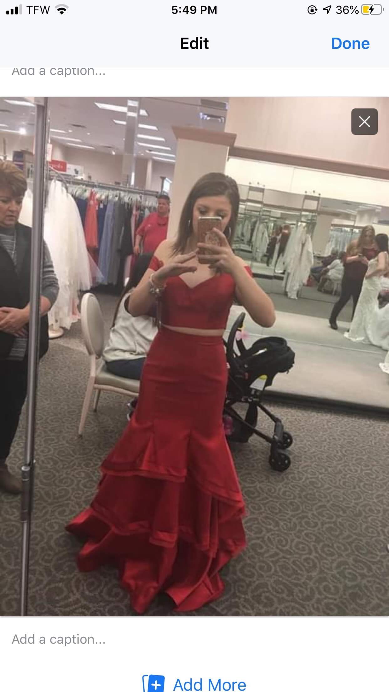 Size 6 Prom Off The Shoulder Satin Red Mermaid Dress on Queenly