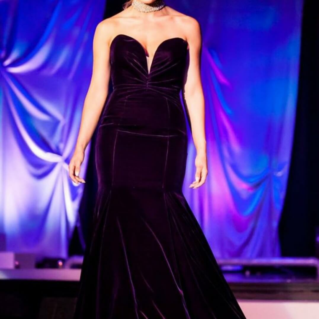 Sherri Hill Size 2 Prom Strapless Velvet Purple Mermaid Dress on Queenly