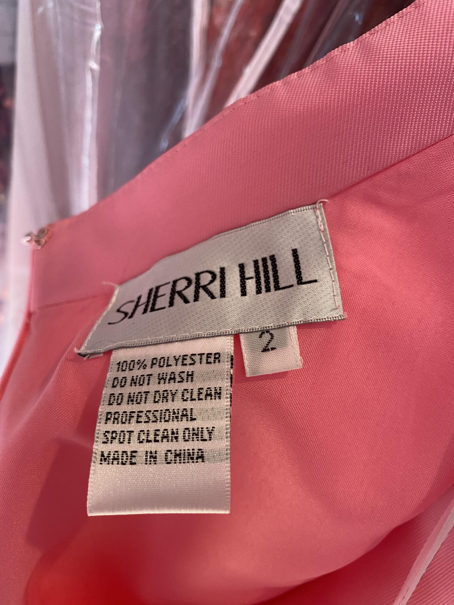 Sherri Hill Size 2 Prom High Neck Satin Pink A-line Dress on Queenly