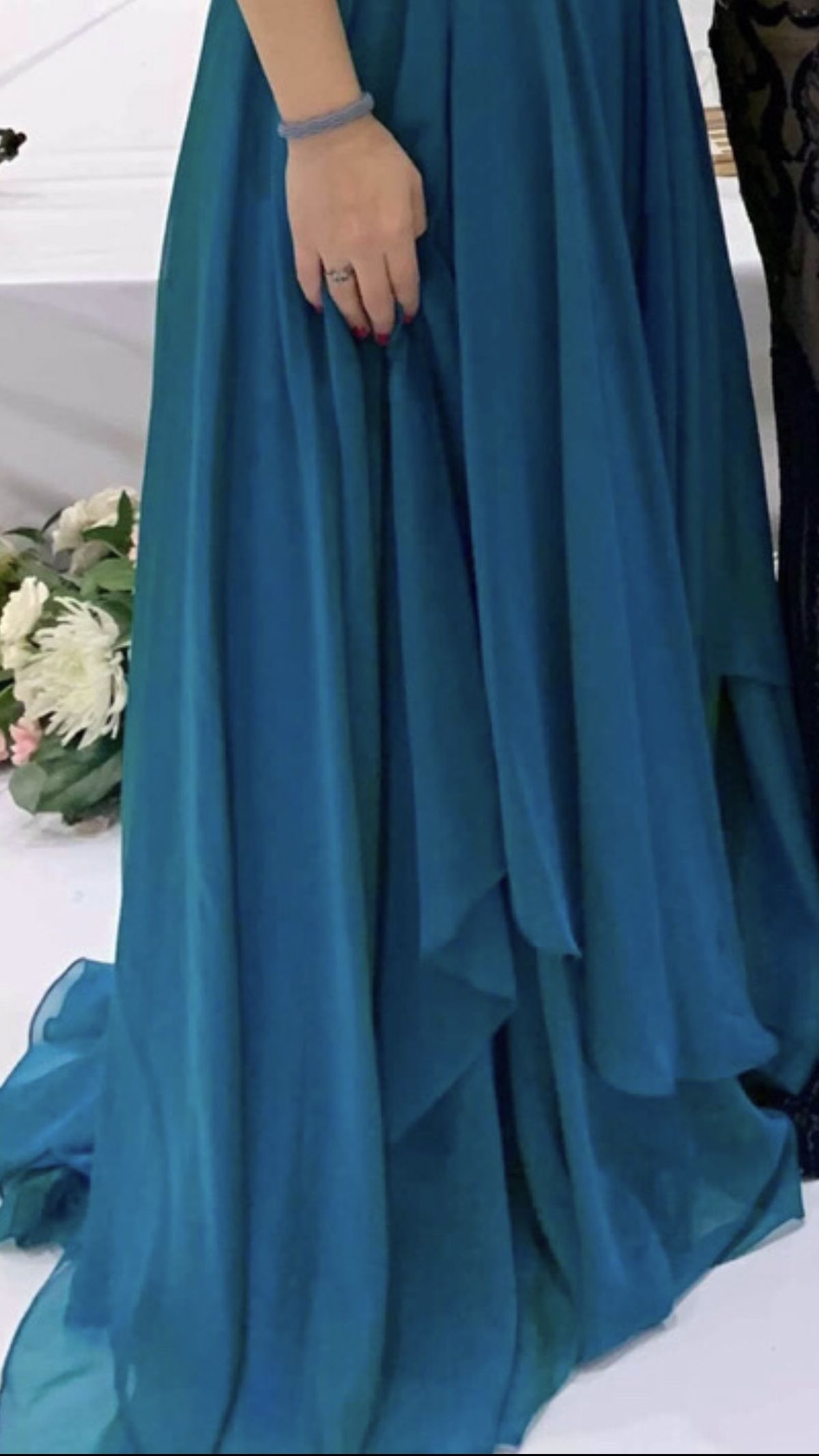 Size 6 Blue Ball Gown on Queenly