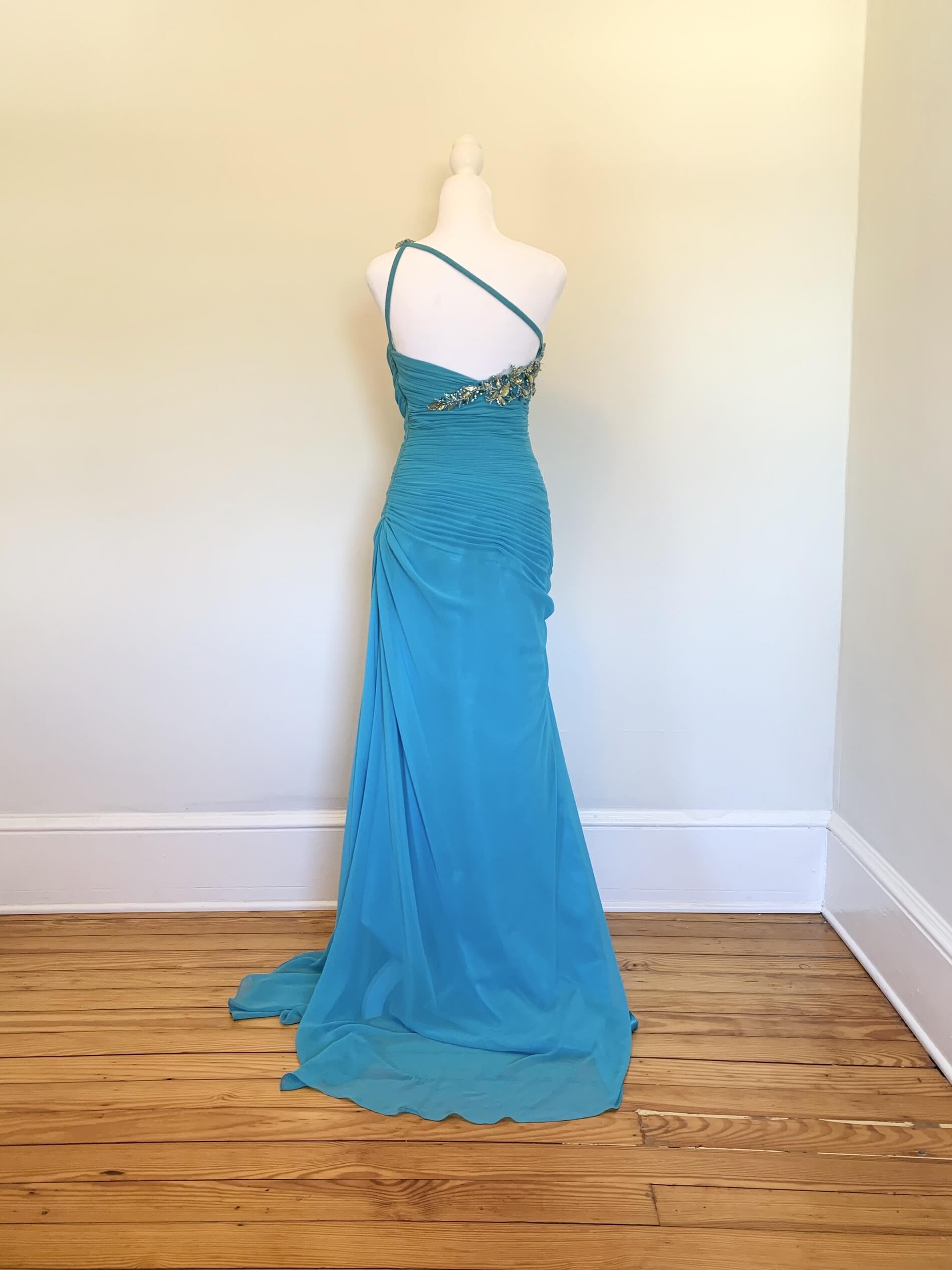 Tony Bowls Blue Size 2 Pageant Tall Height Straight Dress on Queenly