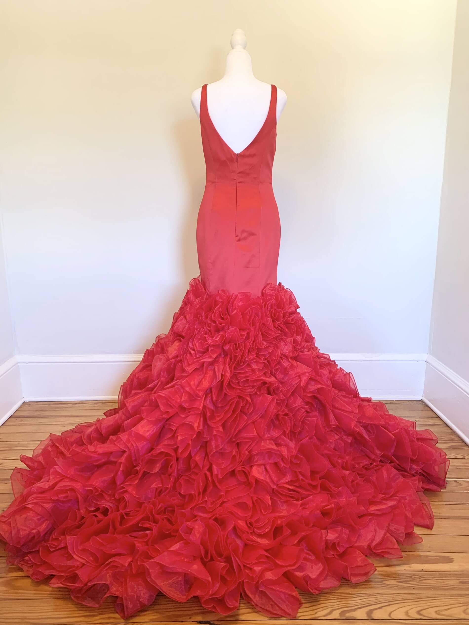 Sherri Hill Red Size 6 Tall Height Mermaid Dress on Queenly