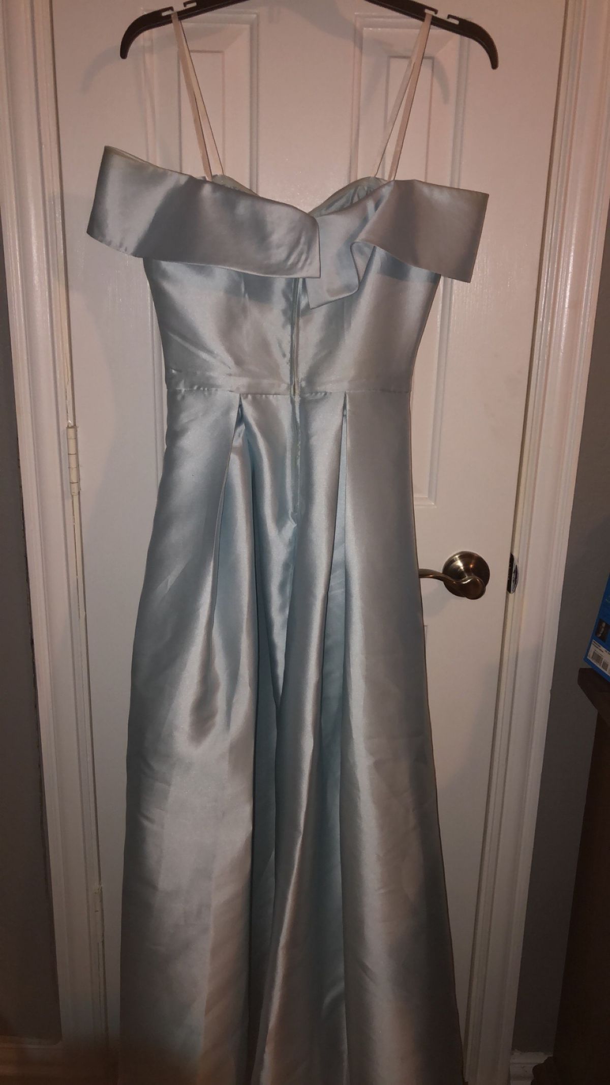 Size 4 Off The Shoulder Light Blue Ball Gown on Queenly