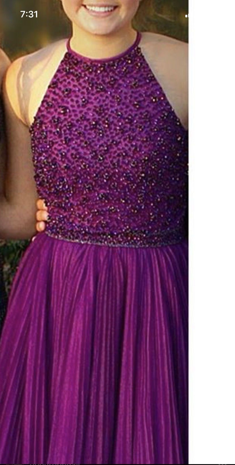 Sherri Hill Size 4 Homecoming Halter Purple Cocktail Dress on Queenly