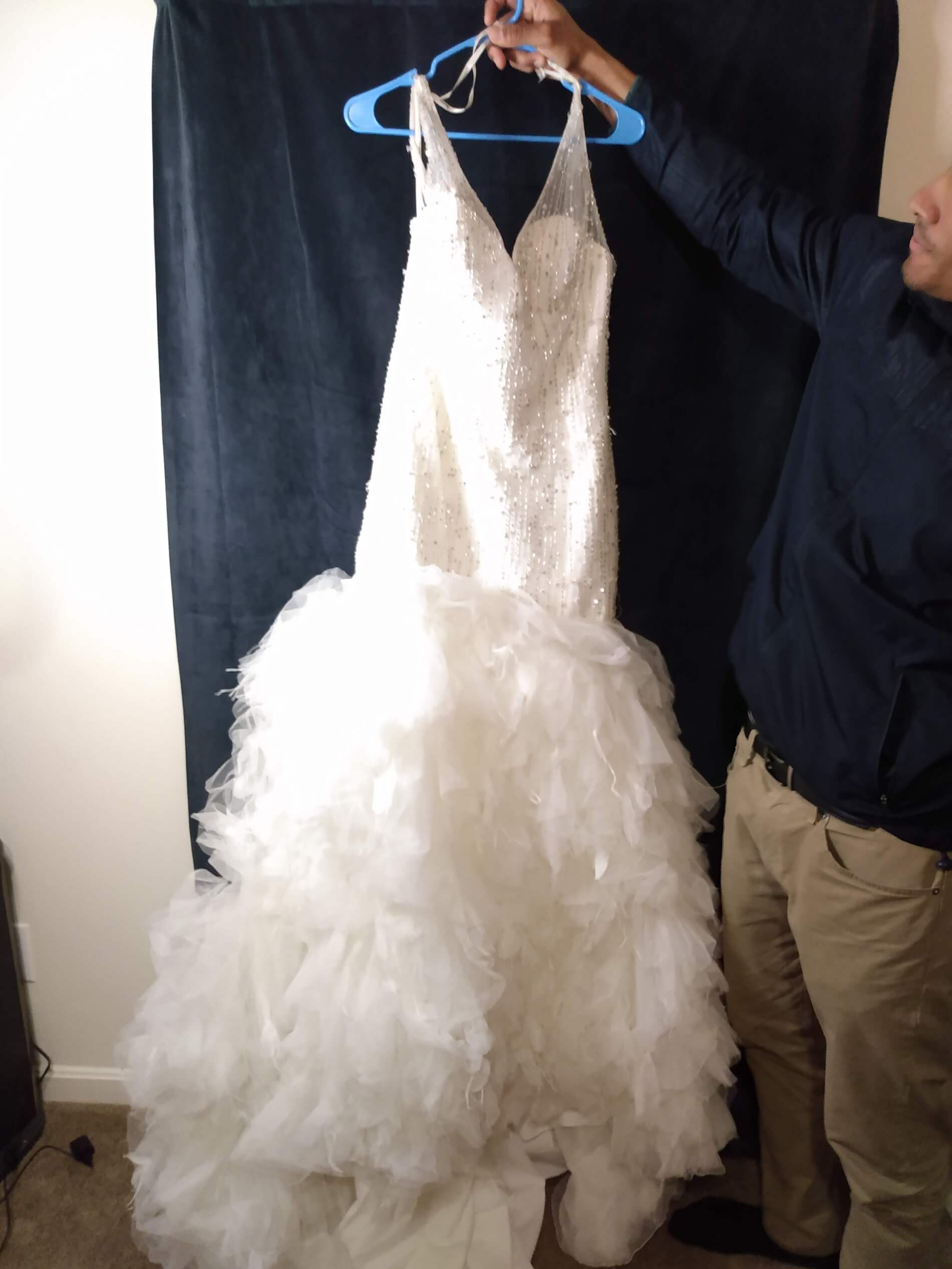 Demetrios Size 12 Wedding White Mermaid Dress on Queenly