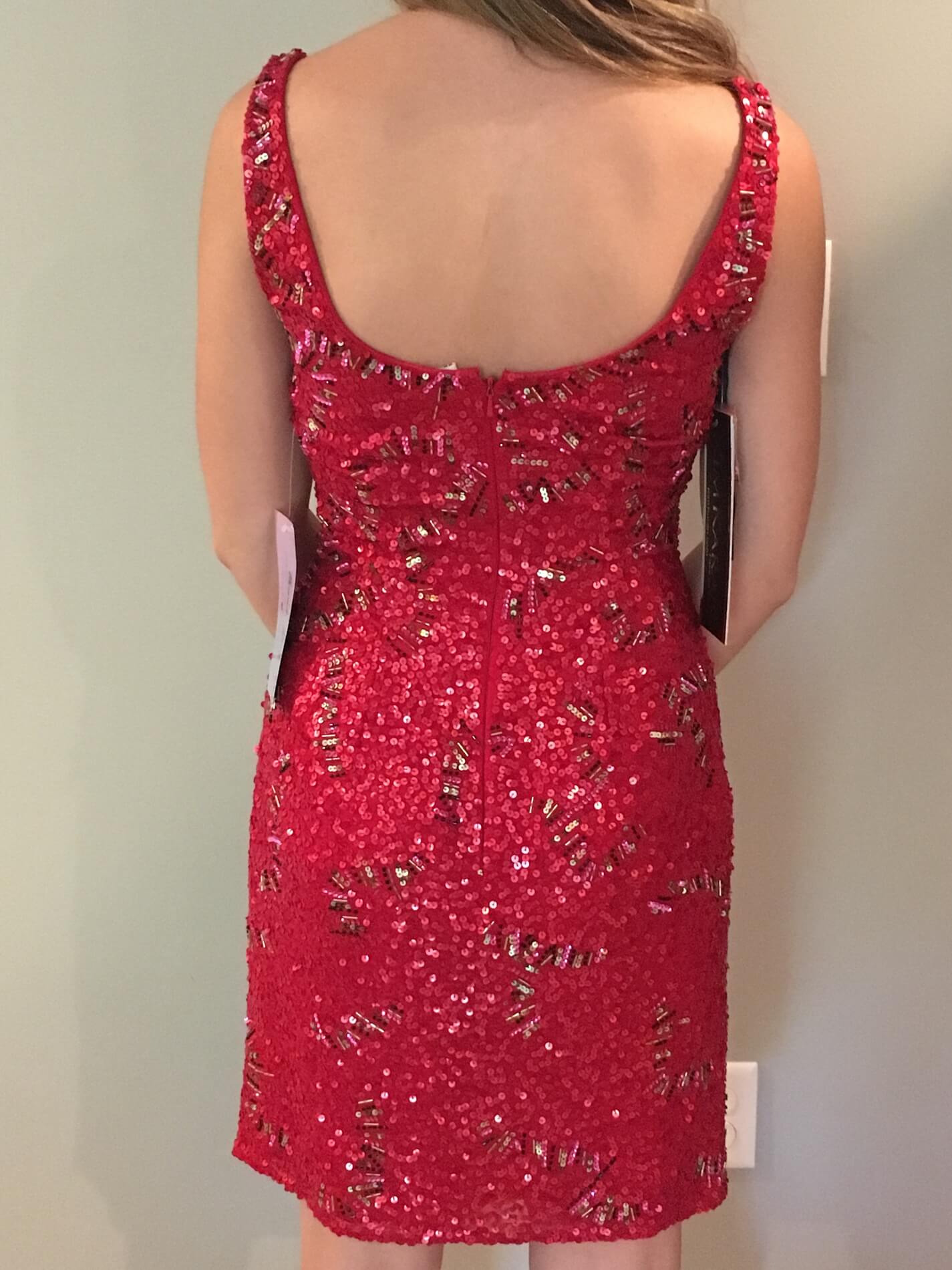 Kim Karan Size 2 Red Cocktail Dress on Queenly