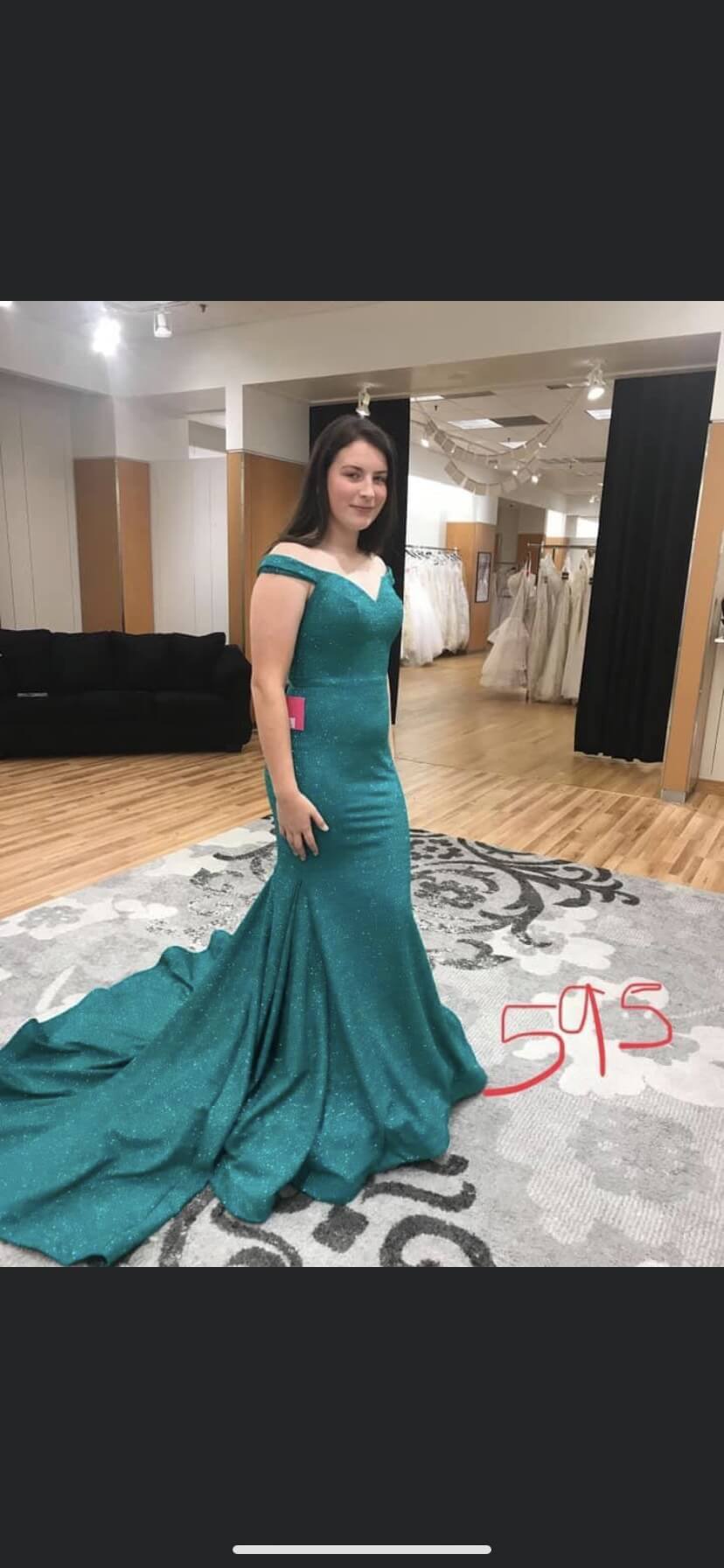 Jovani Size 8 Prom Emerald Green Mermaid Dress on Queenly