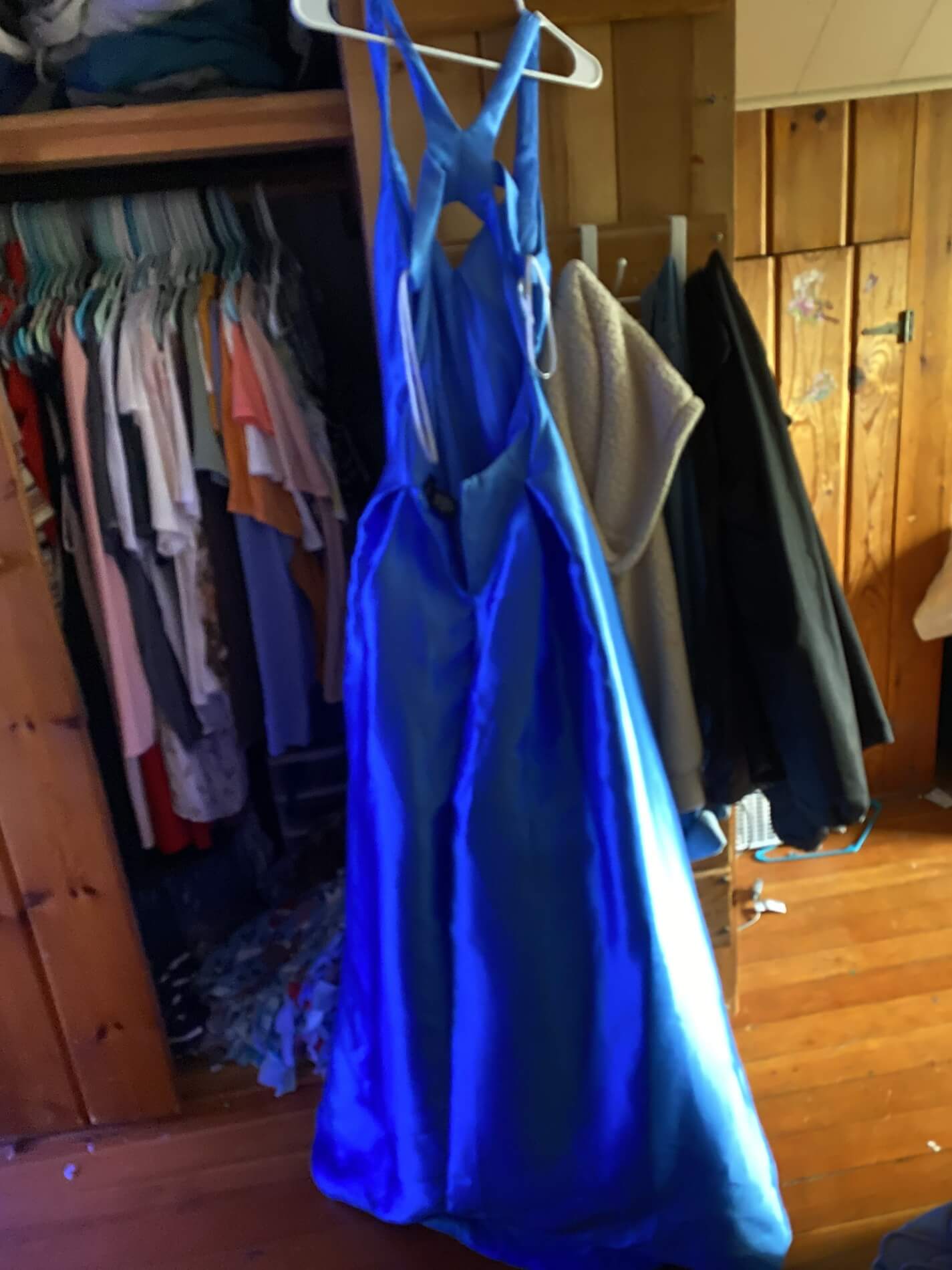 B. Darlin Size 12 Prom Plunge Royal Blue Ball Gown on Queenly