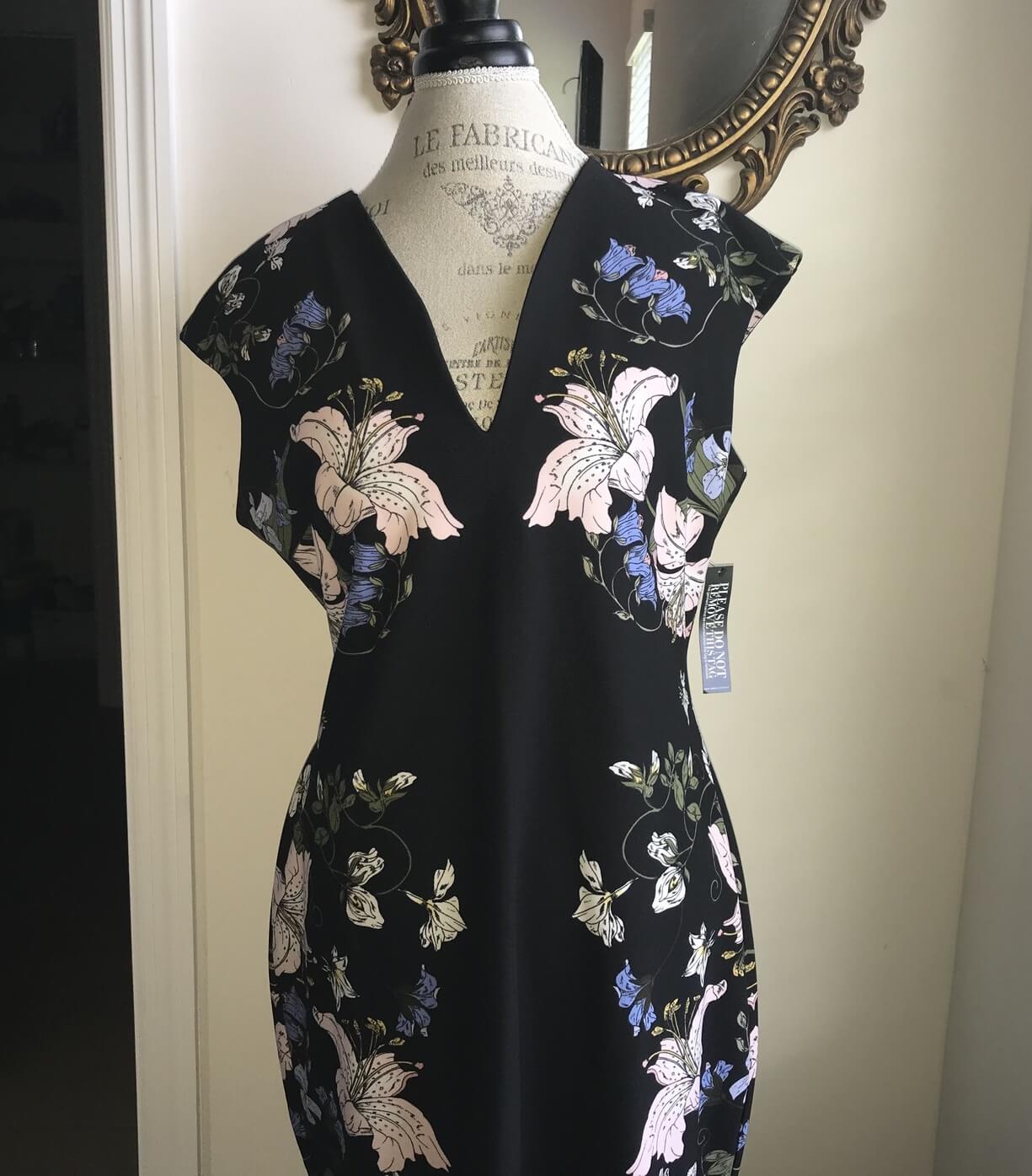New York and Company Size 12 Wedding Guest Floral Multicolor Cocktail Dress on Queenly