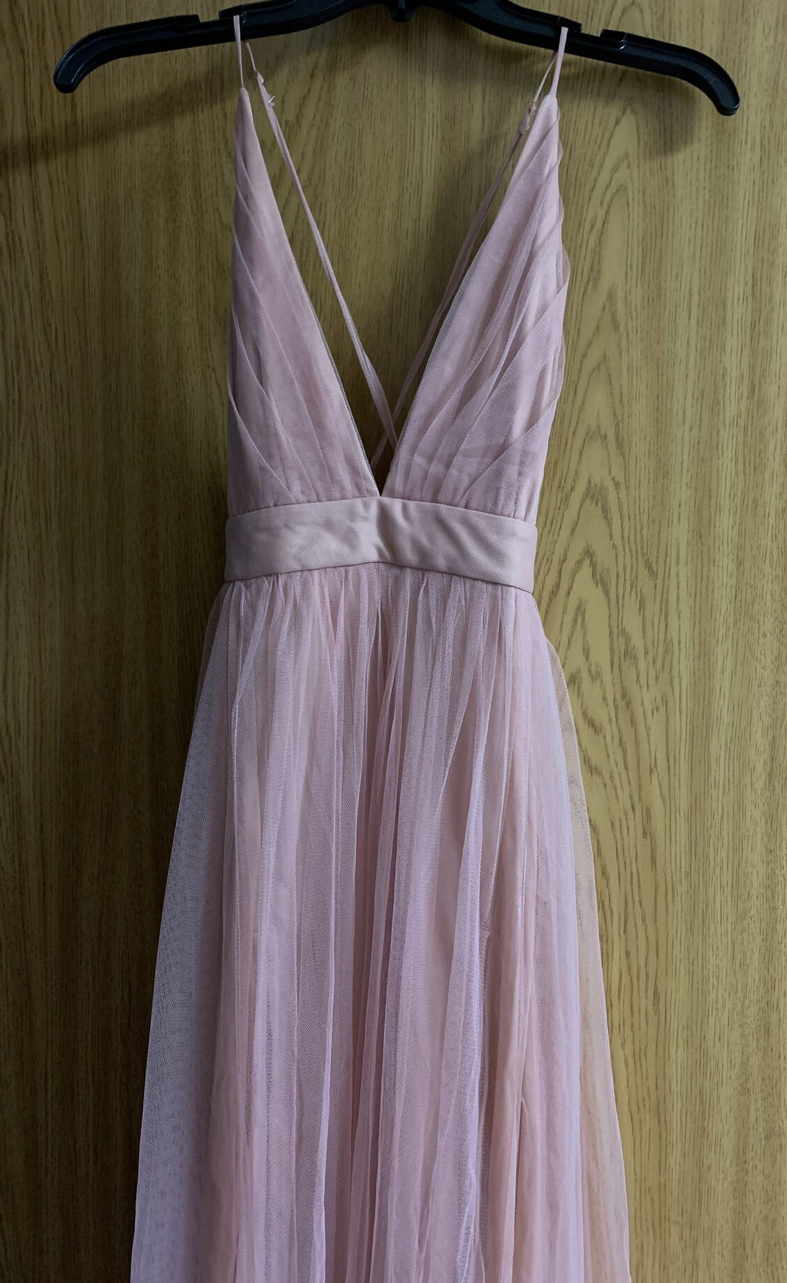 Windsor Size 2 Prom Plunge Light Pink Side Slit Dress on Queenly