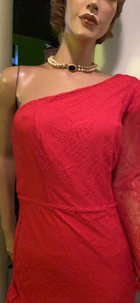 NBD Size 8 Wedding Guest Red Side Slit Dress on Queenly