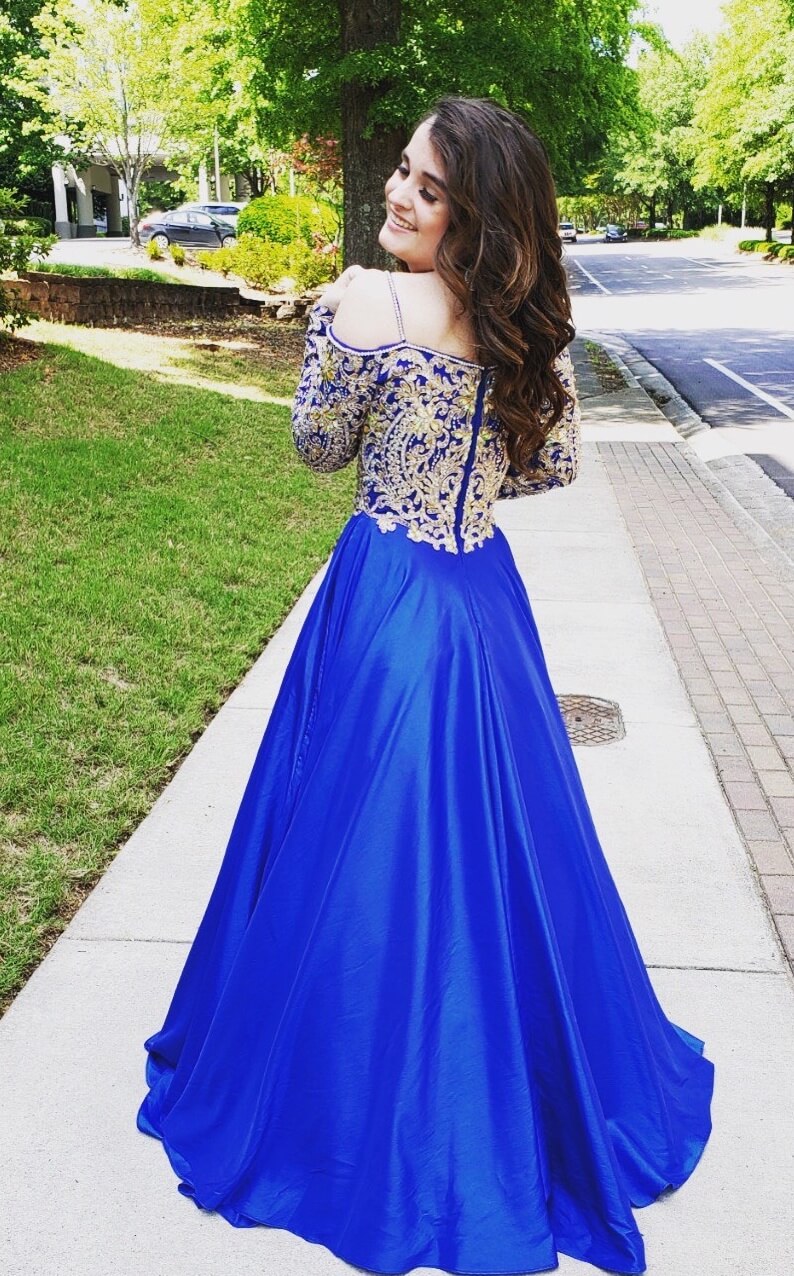 Johnathan Kayne Size 4 Royal Blue Ball Gown on Queenly