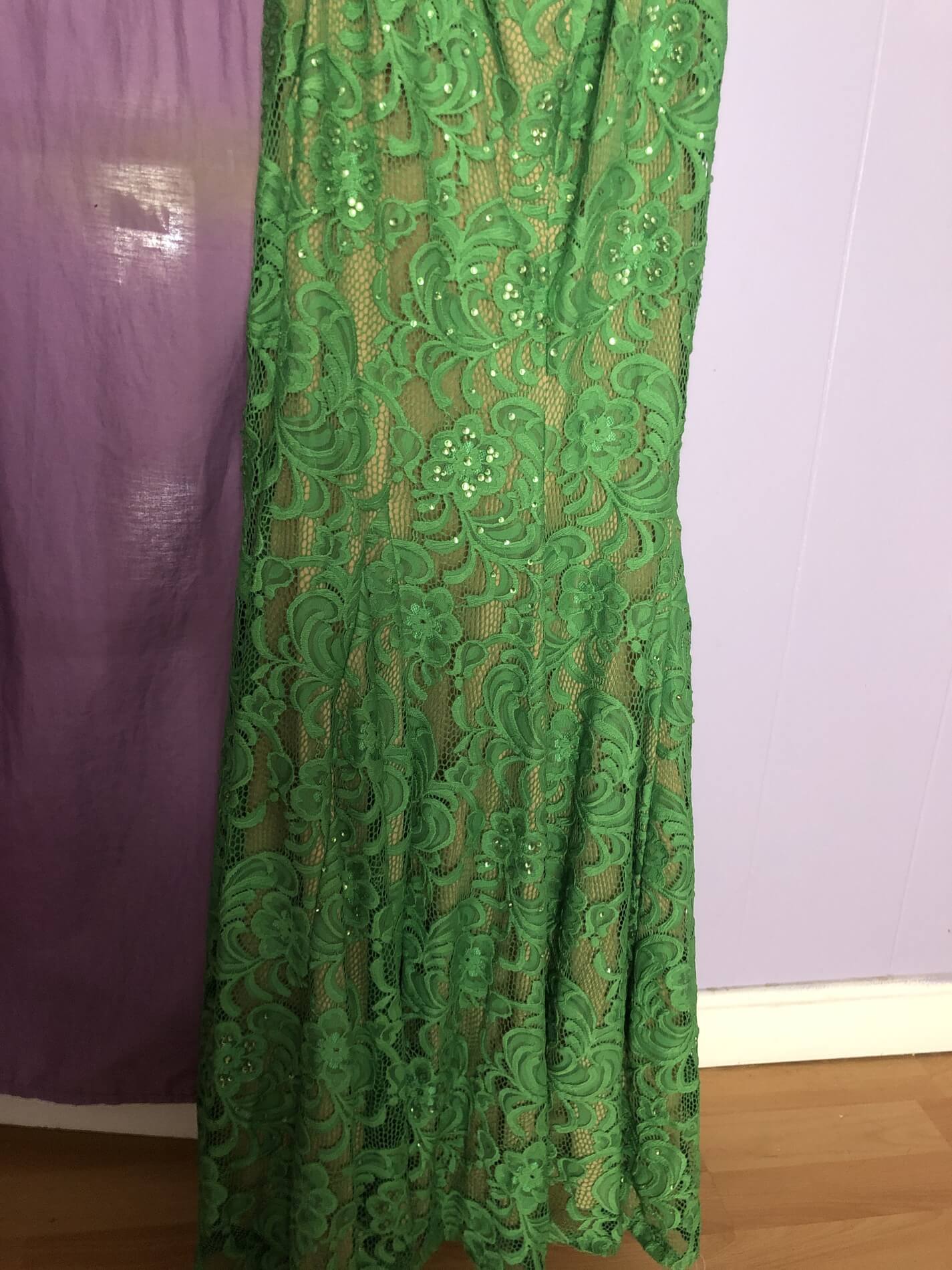 Jovani Green Size 0 Lace Prom Mermaid Dress on Queenly