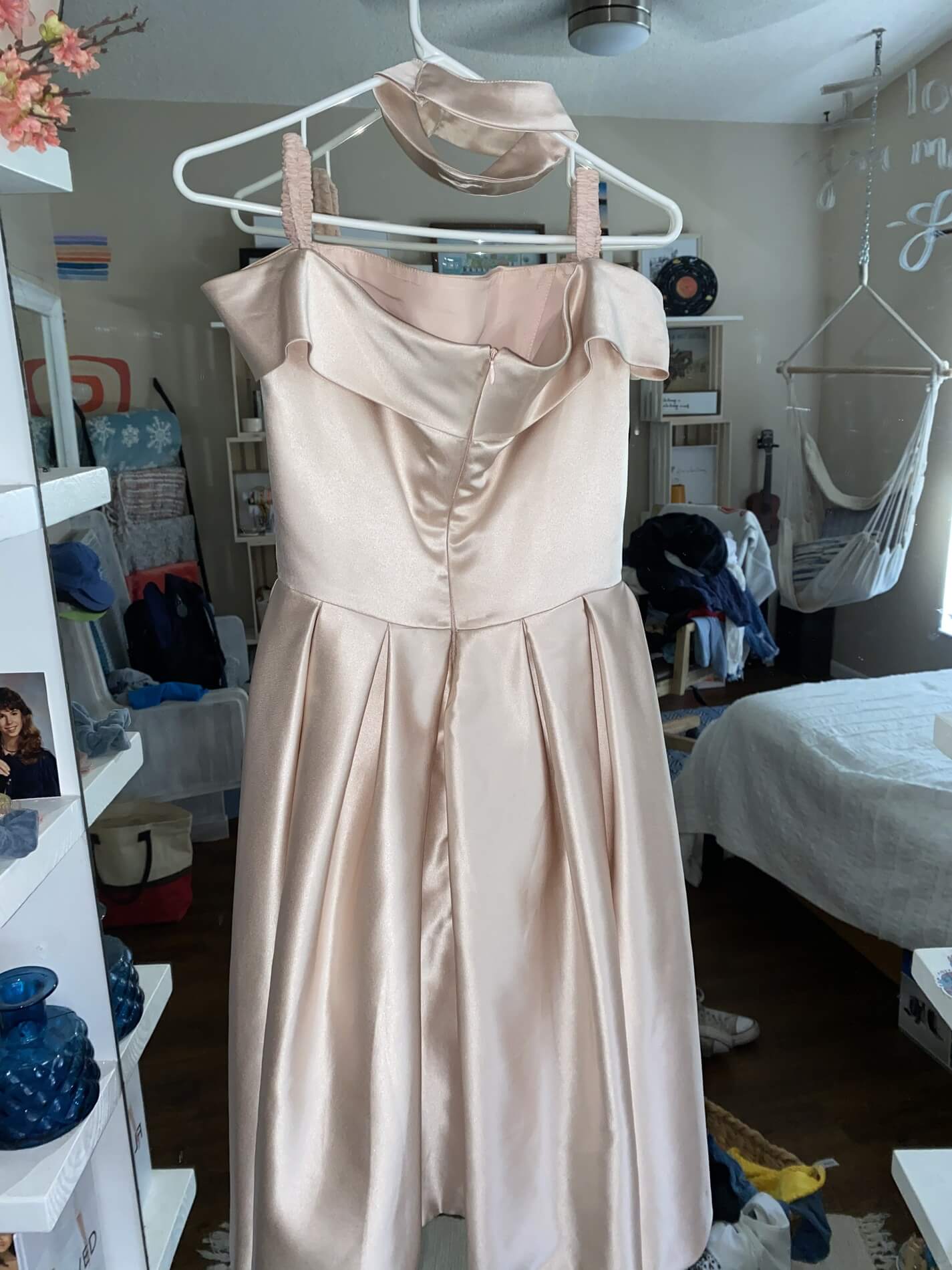 dreamdressy Size 4 Satin Pink Ball Gown on Queenly