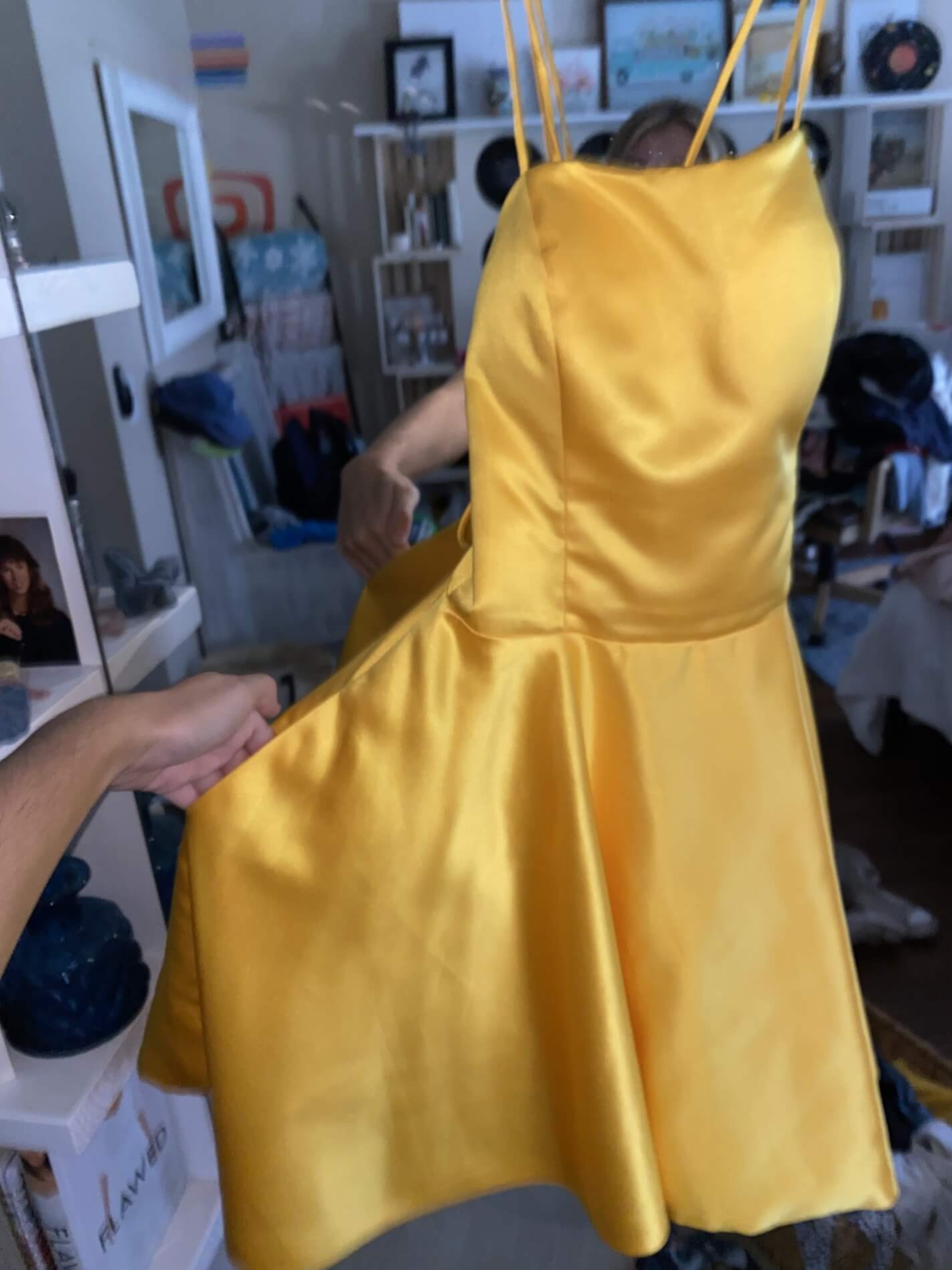 dream dressy Yellow Size 4 Homecoming Pockets Ball gown on Queenly