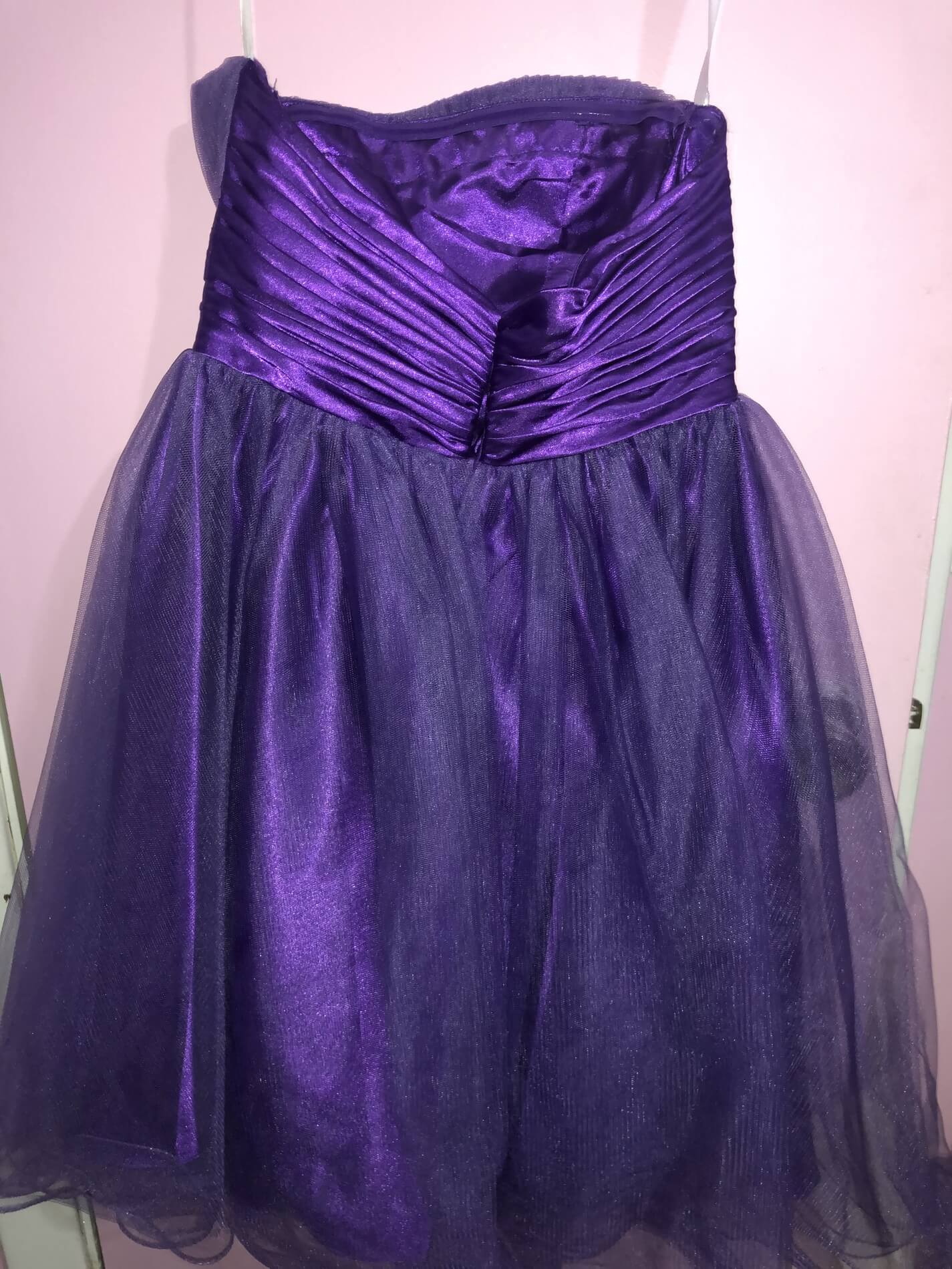 Cinderella Size 6 Strapless Purple A-line Dress on Queenly