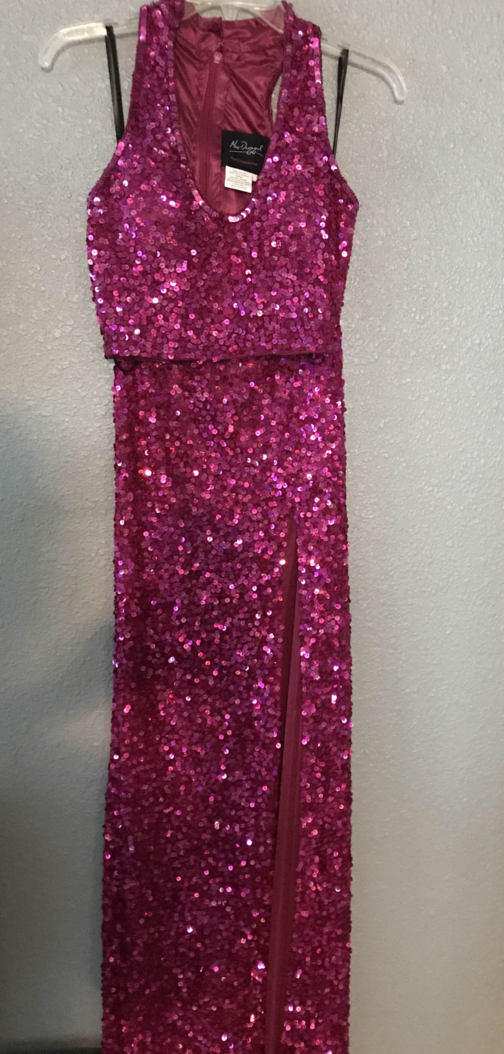 Mac Duggal Size 4 Fun Fashion Sequined Pink Floor Length Maxi on Queenly