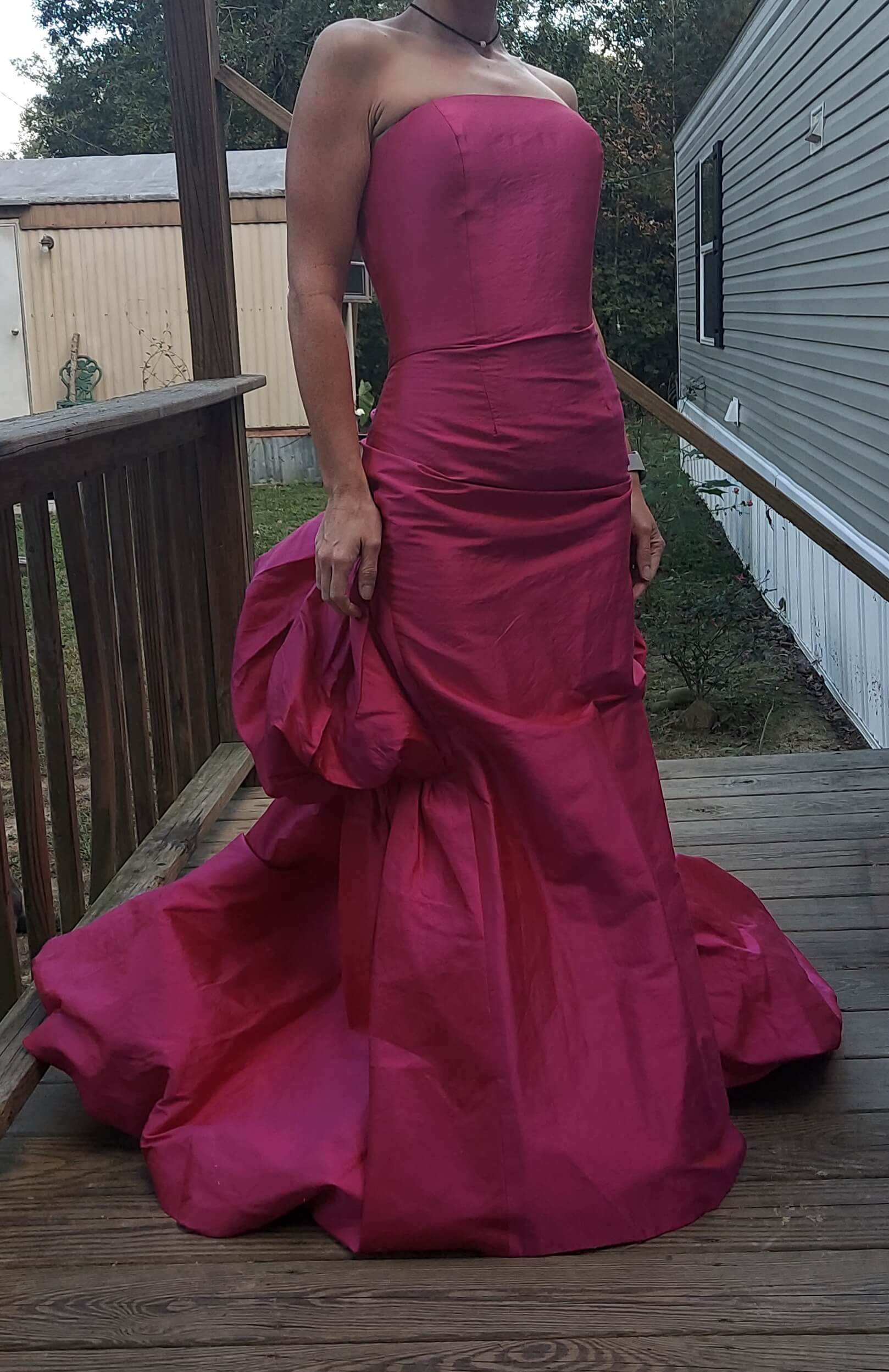 Jovani Pink Size 8 Strapless 70 Off Train Dress on Queenly