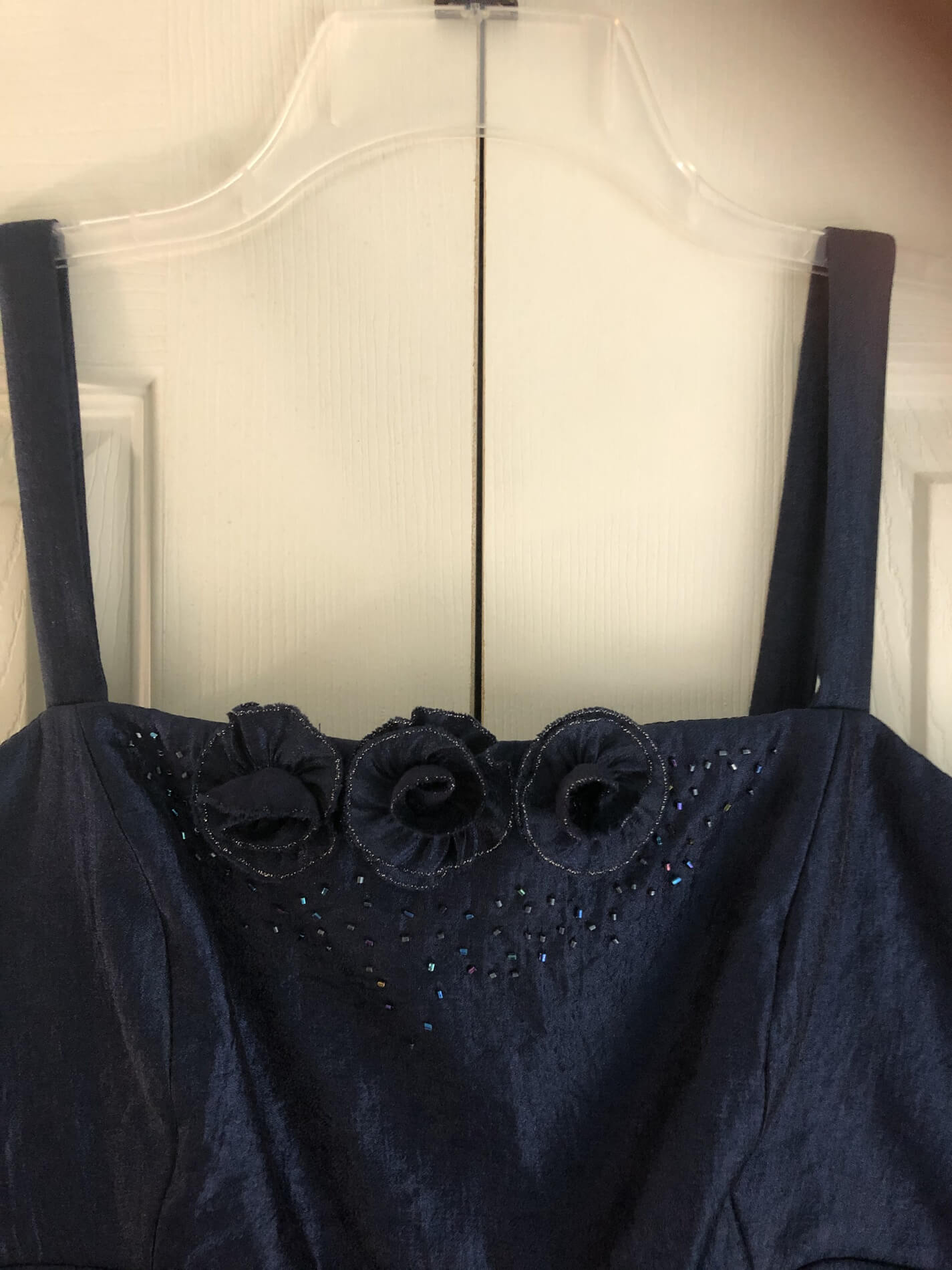 R & M Richards Size 14 Wedding Guest Navy Blue Cocktail Dress on Queenly