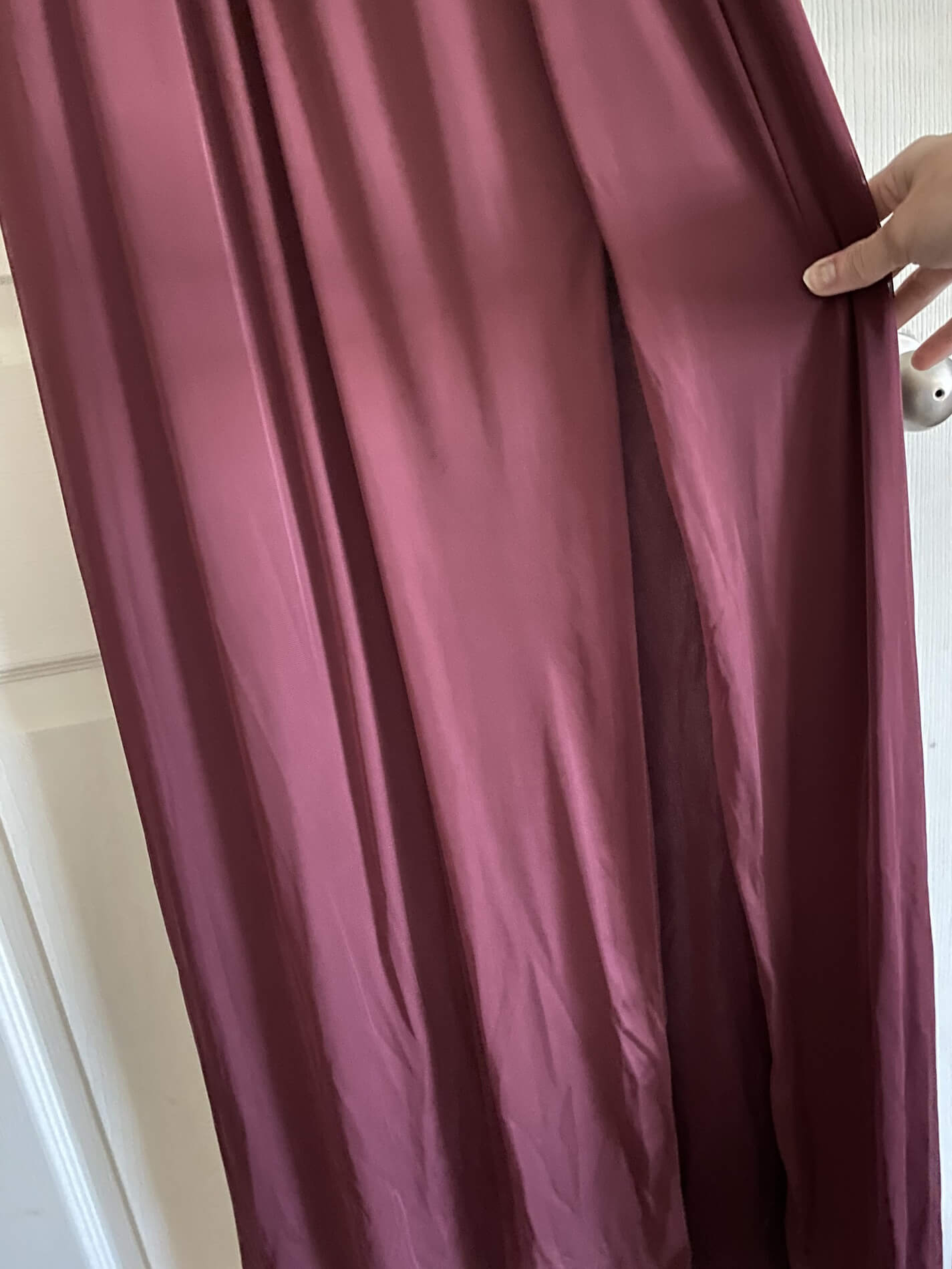 Size 4 Bridesmaid Red Floor Length Maxi on Queenly