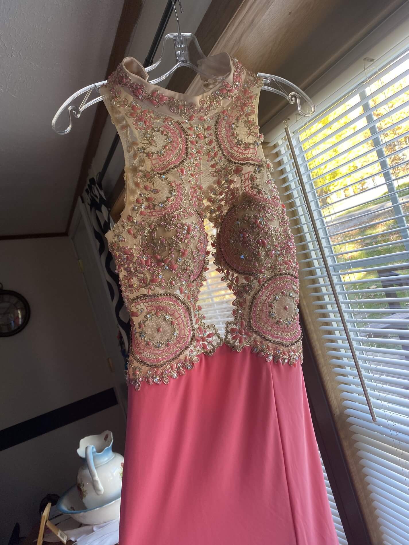 Sherri Hill Pink Size 2 Tall Height Nude Side slit Dress on Queenly