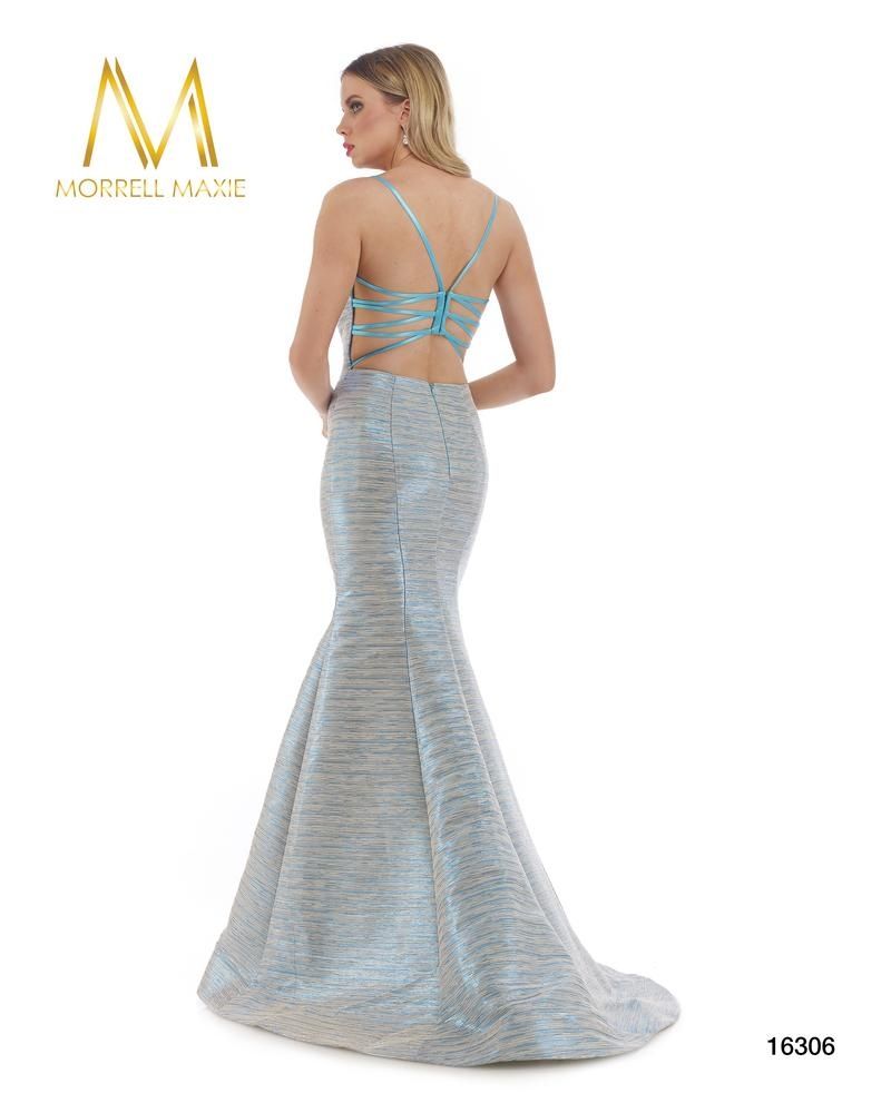 Style 16306 Morrell Maxie Size 6 Prom Turquoise Blue Mermaid Dress on Queenly
