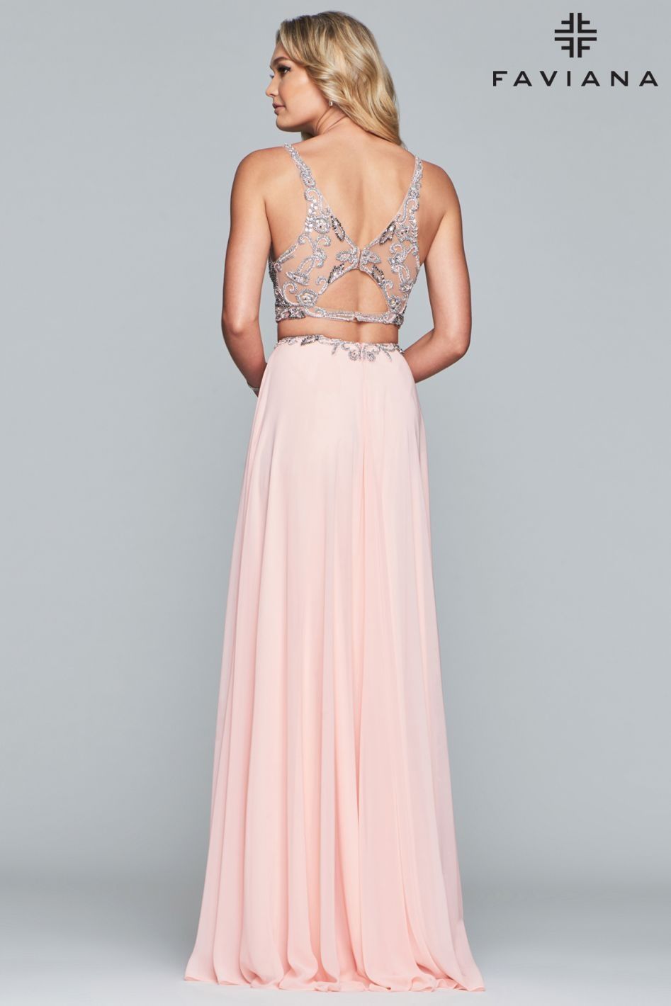 Style S10244 Faviana Size 2 Prom Light Pink Floor Length Maxi on Queenly