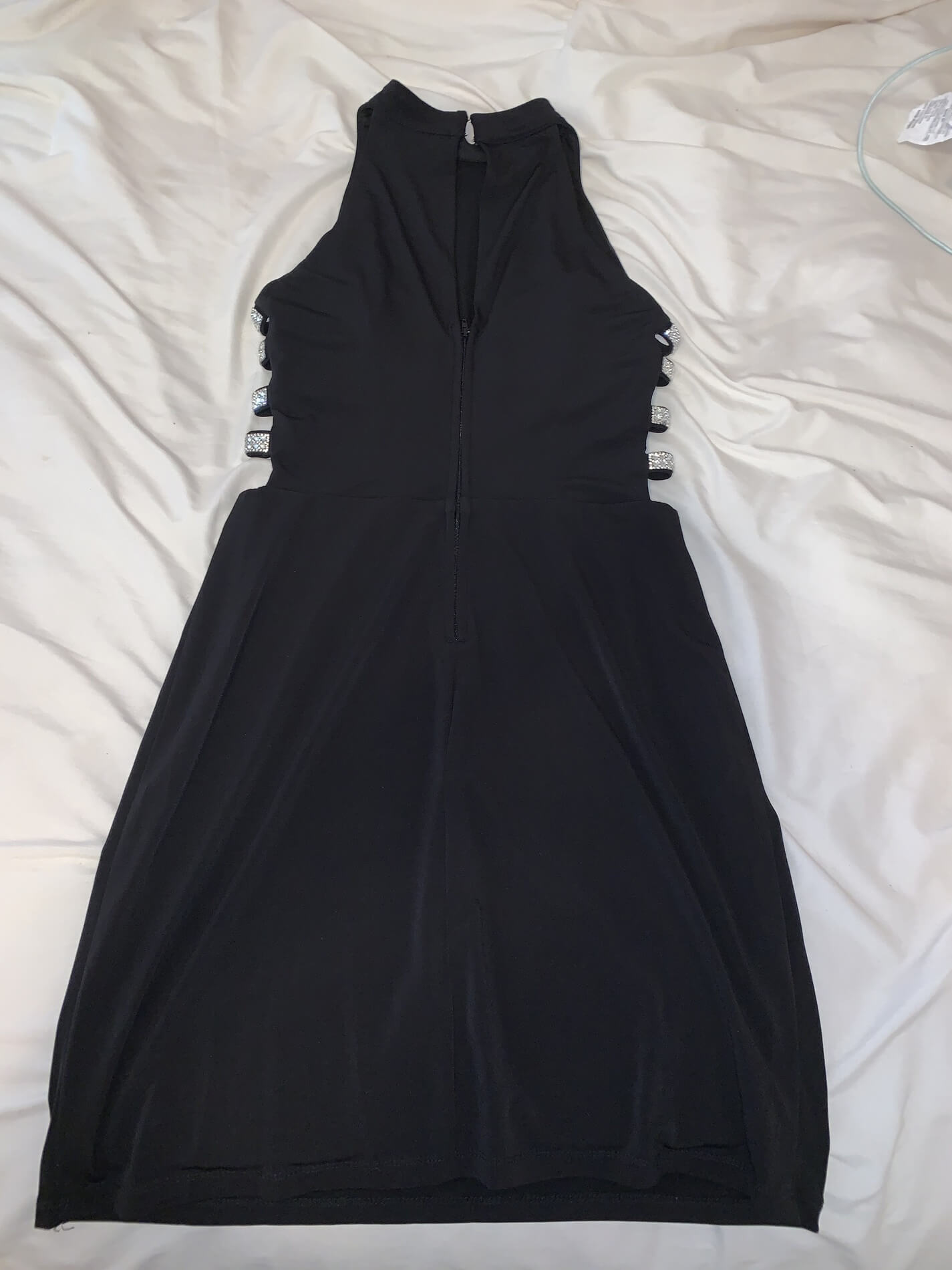 Xtraordinary Size 8 Halter Black Cocktail Dress on Queenly
