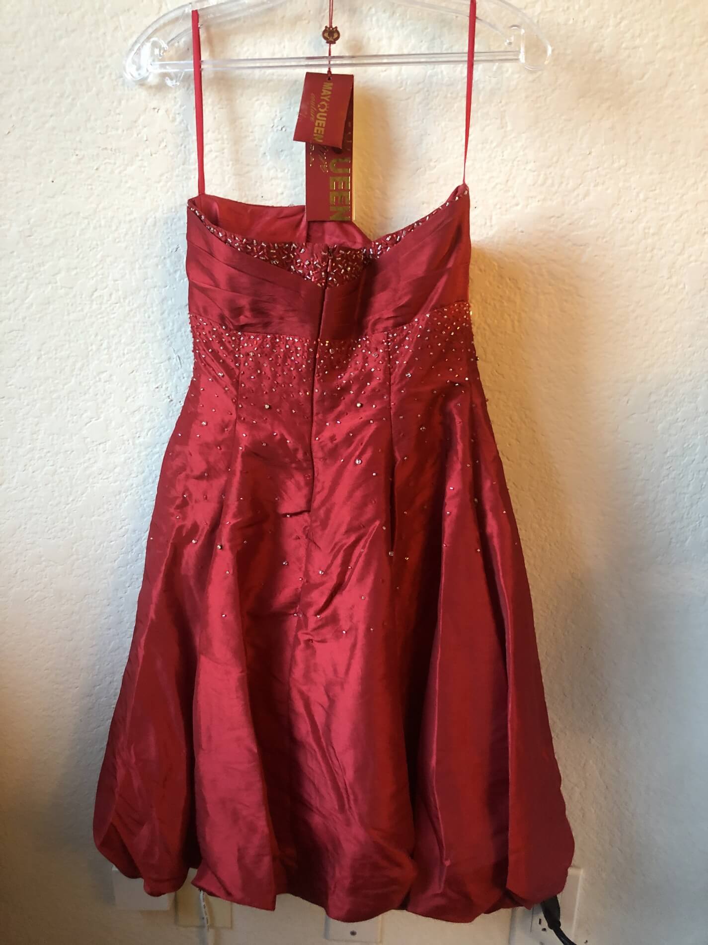 May Queen Size 6 Homecoming Strapless Red Cocktail Dress on Queenly