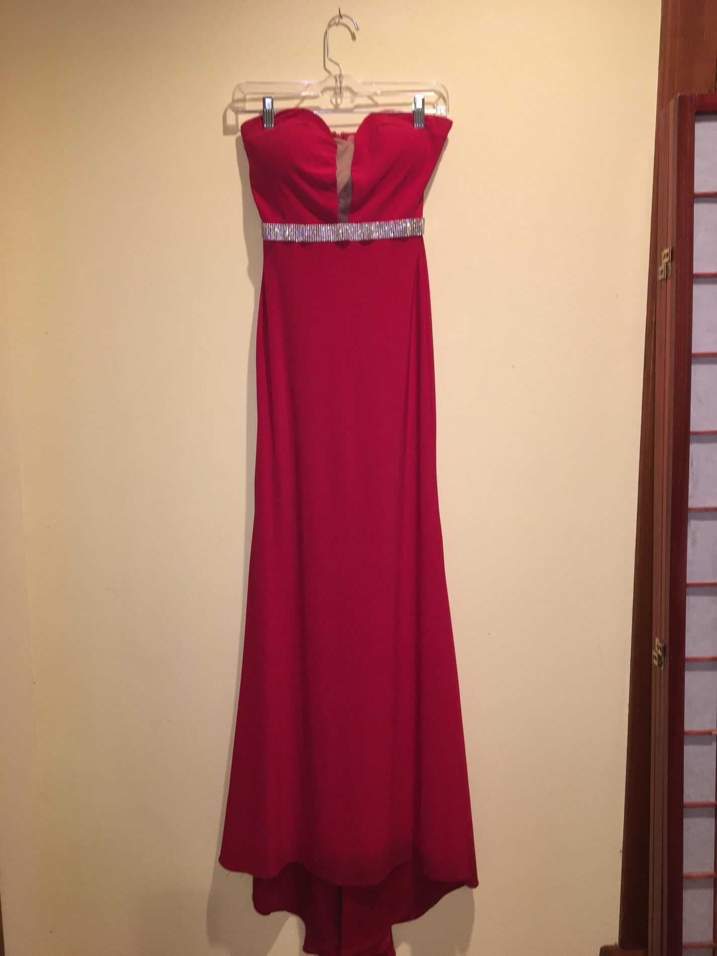 Blush Prom Size 0 Prom Strapless Red Floor Length Maxi on Queenly