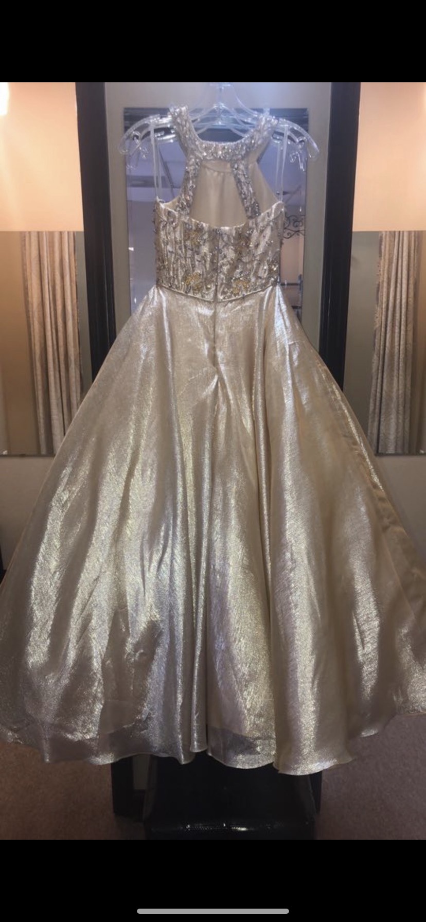Rachel Allan Gold Size 8 Jewelled Pageant Ball gown on Queenly