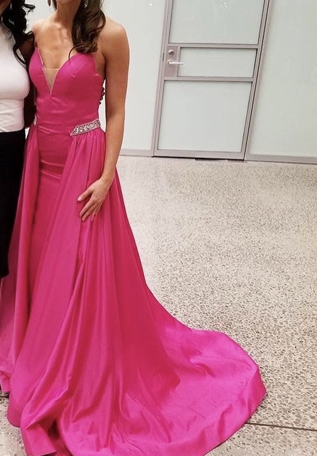 Size 6 Pageant Strapless Hot Pink Ball Gown on Queenly