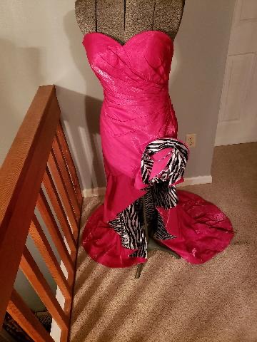 Terani Couture Size 2 Pageant Strapless Hot Pink Side Slit Dress on Queenly