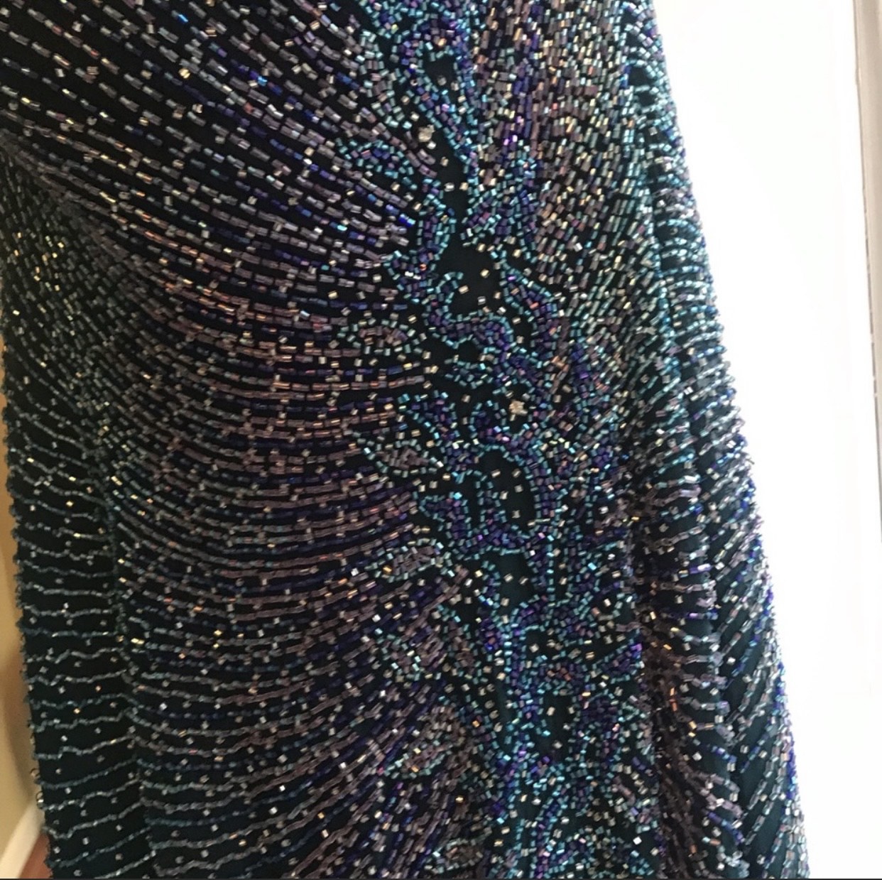 Size 2 Prom Strapless Sequined Blue Floor Length Maxi on Queenly
