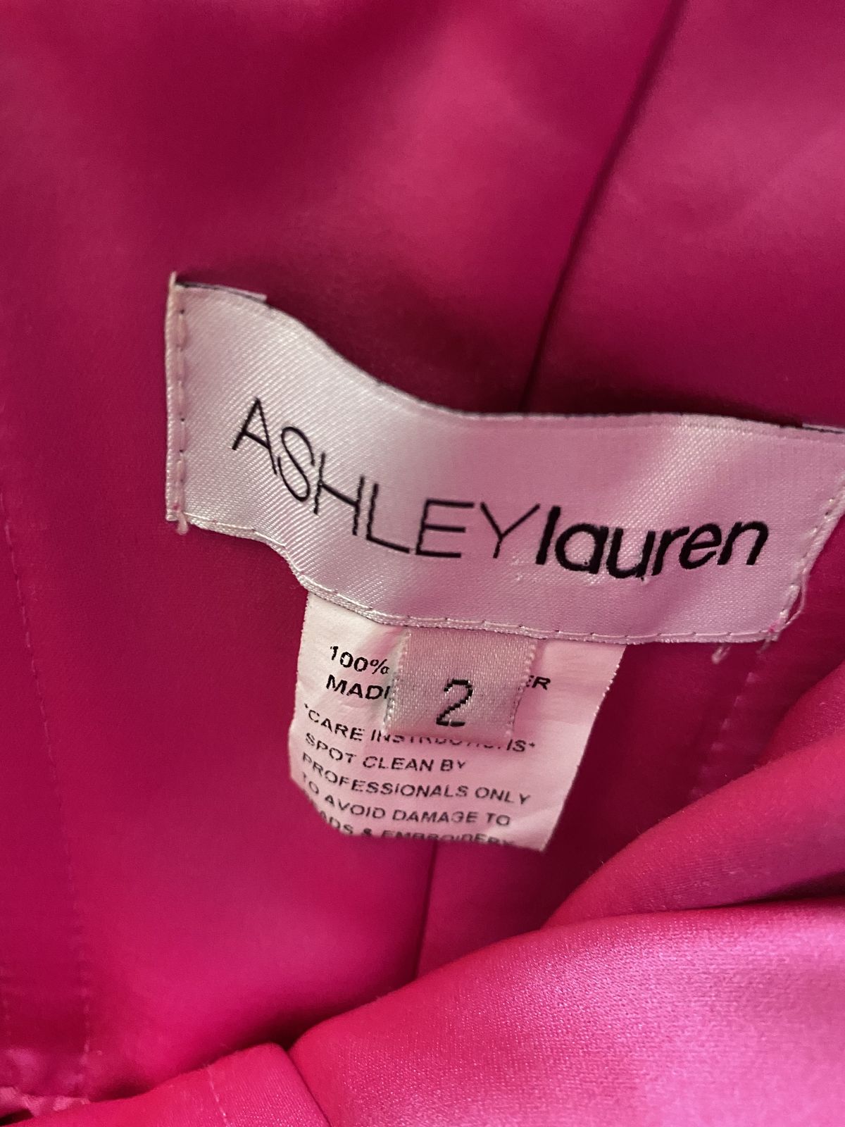 Ashley Lauren Size 2 Pageant Strapless Sequined Hot Pink Dress With Train on Queenly