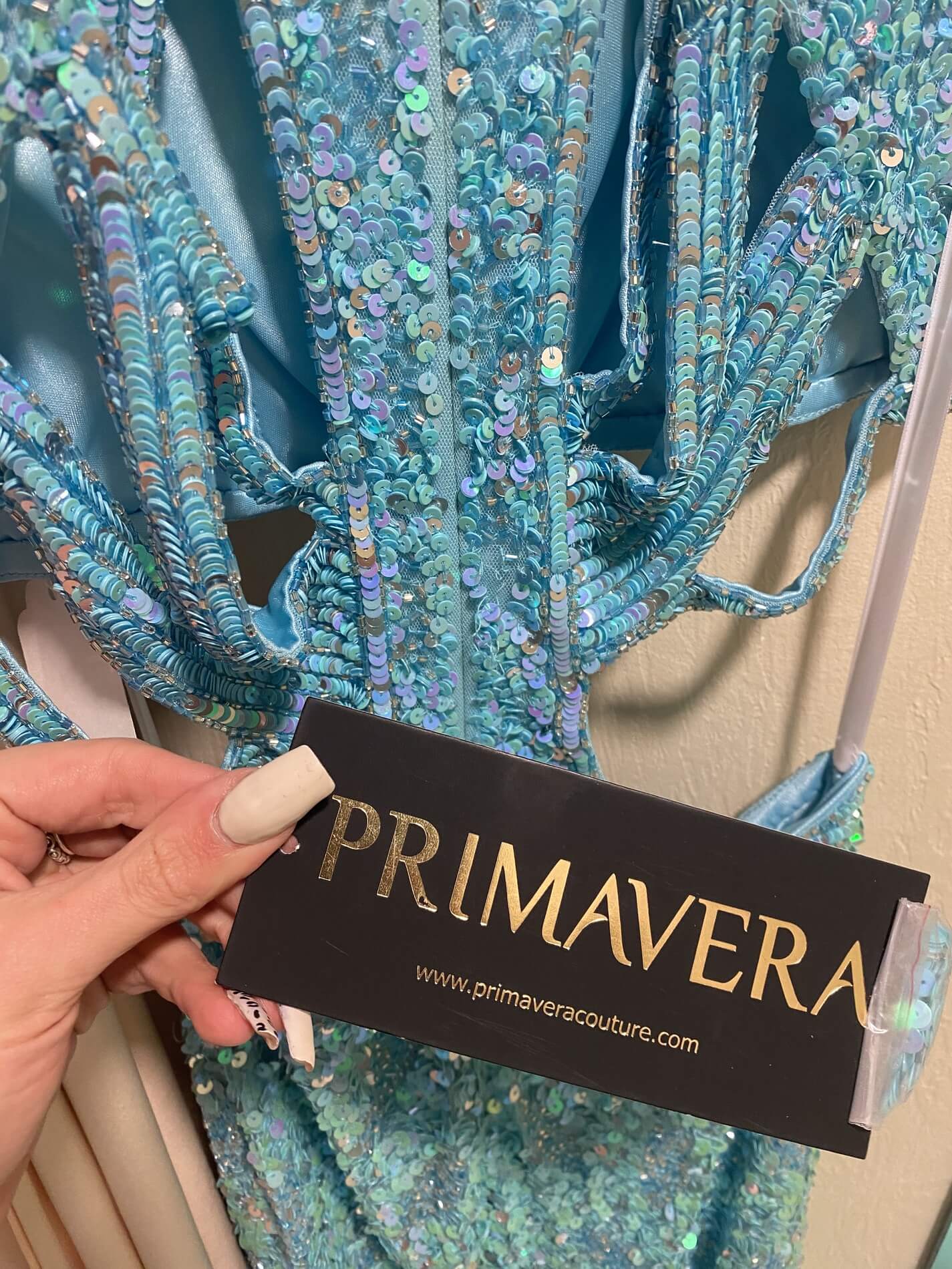 Primavera Size 10 Prom Blue Floor Length Maxi on Queenly