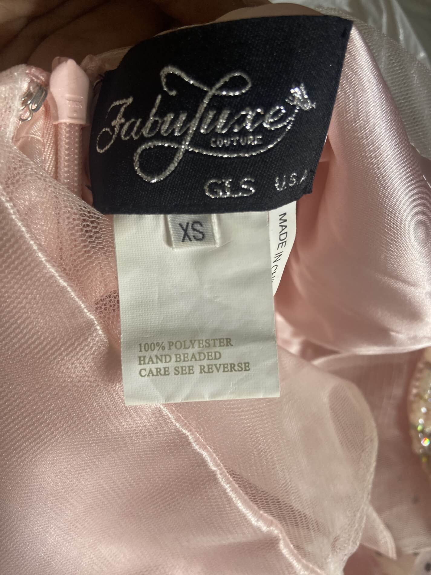 Fabuluxe Couture Size 2 Sheer Light Pink Ball Gown on Queenly