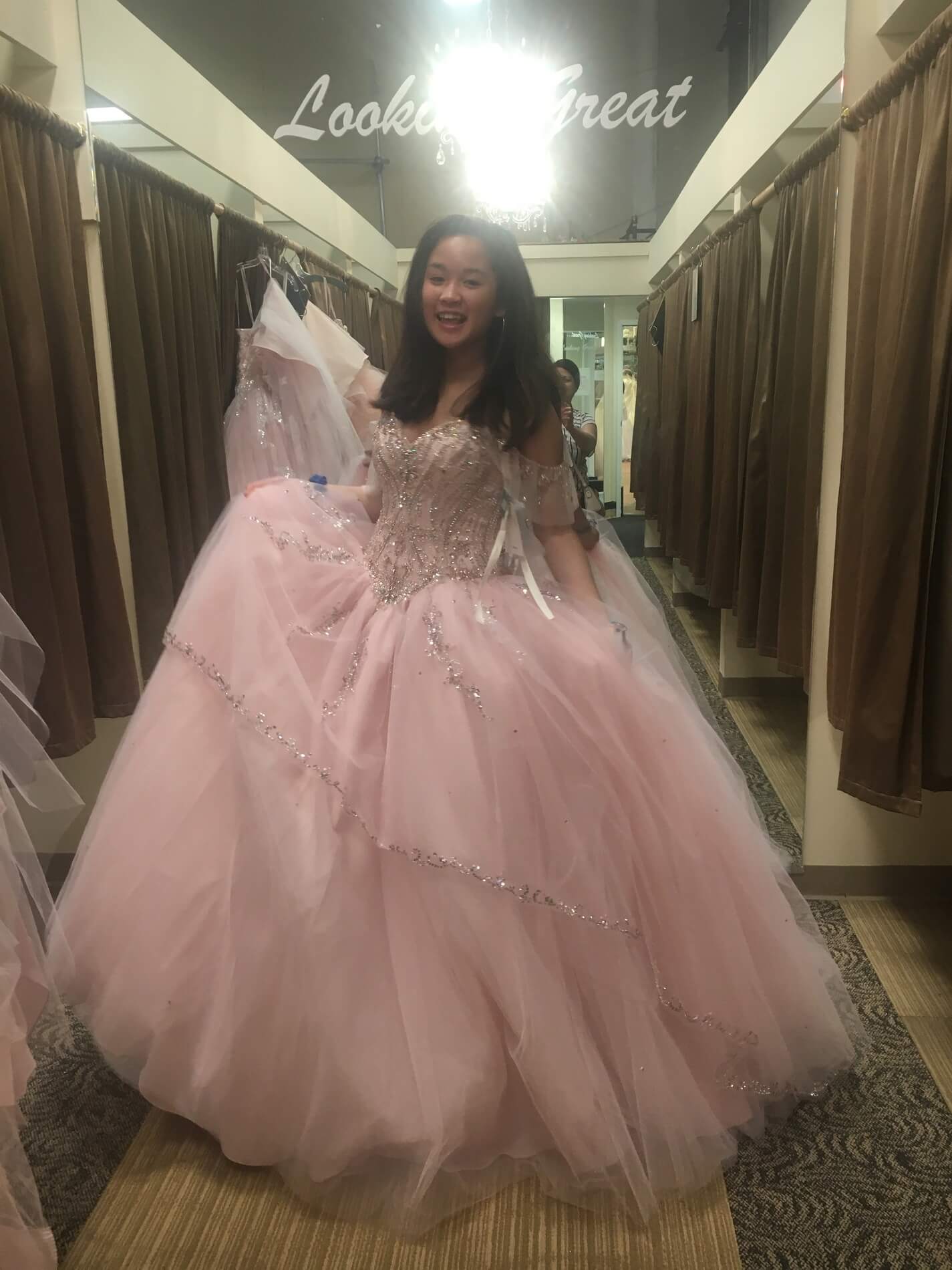 Size 10 Prom Light Pink Ball Gown on Queenly