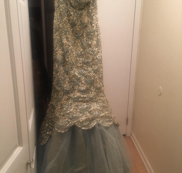 Sherri Hill Size 4 Prom Strapless Multicolor Mermaid Dress on Queenly
