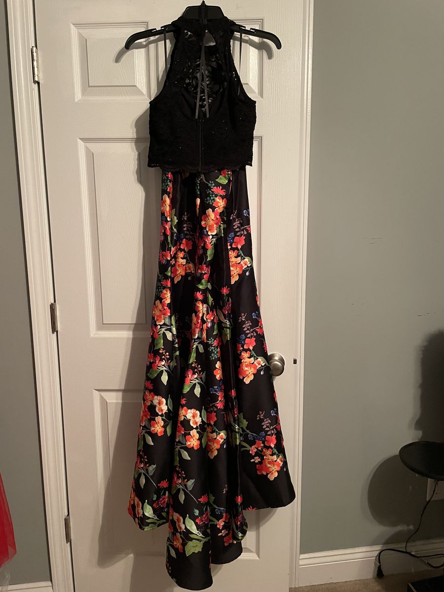 Size 6 Floral Multicolor Mermaid Dress on Queenly