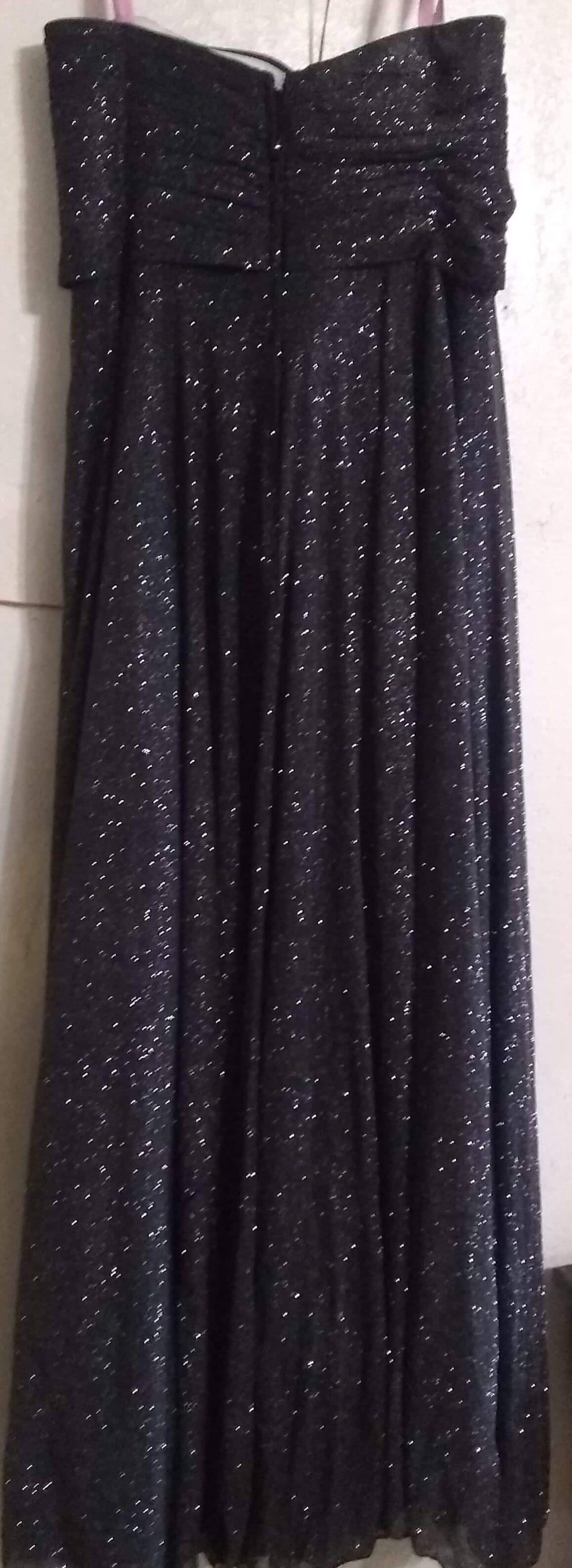 Blush Prom Size 14 Prom Strapless Sequined Black Ball Gown on Queenly