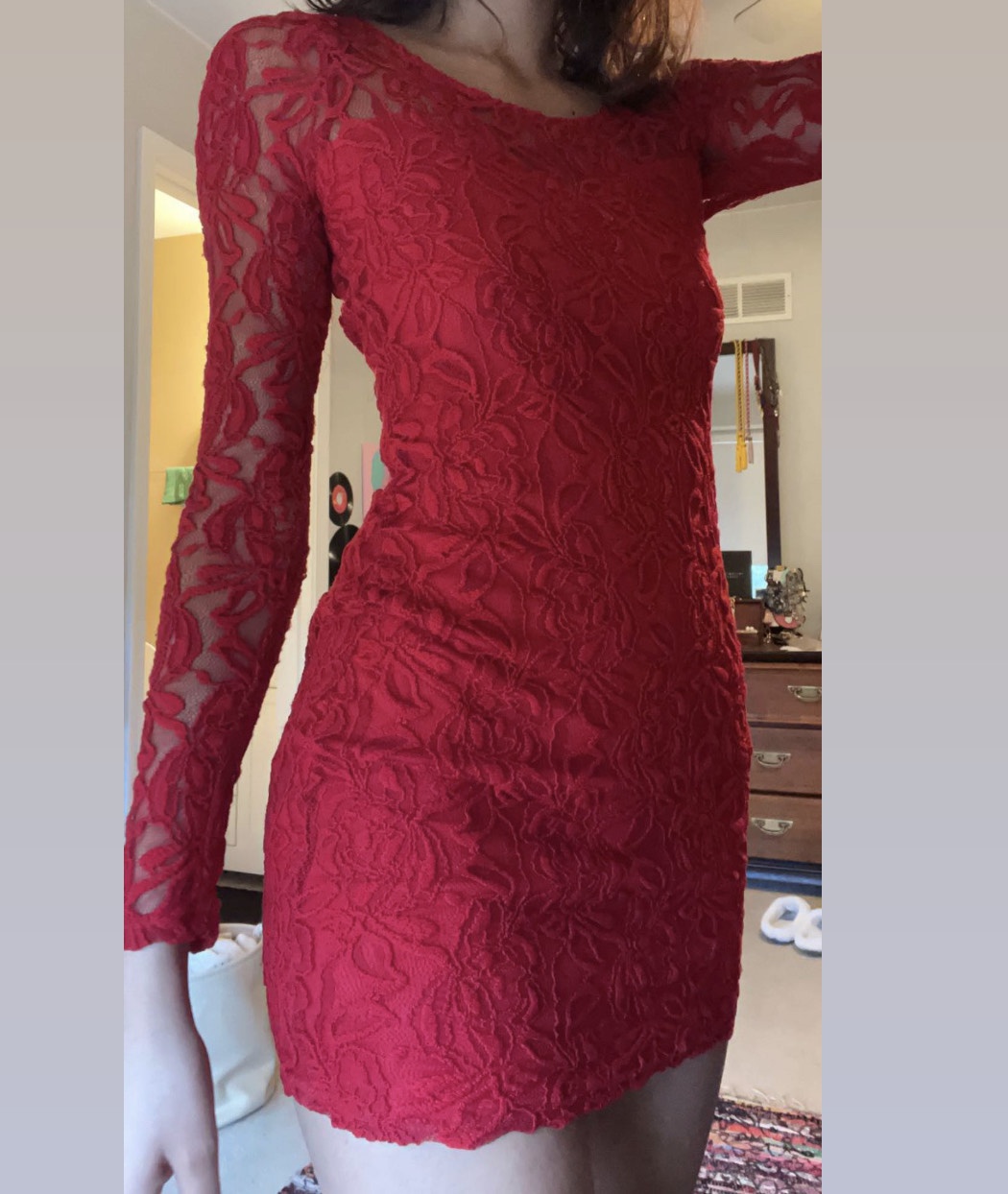 Material Girl Size 2 Wedding Guest Red Cocktail Dress on Queenly