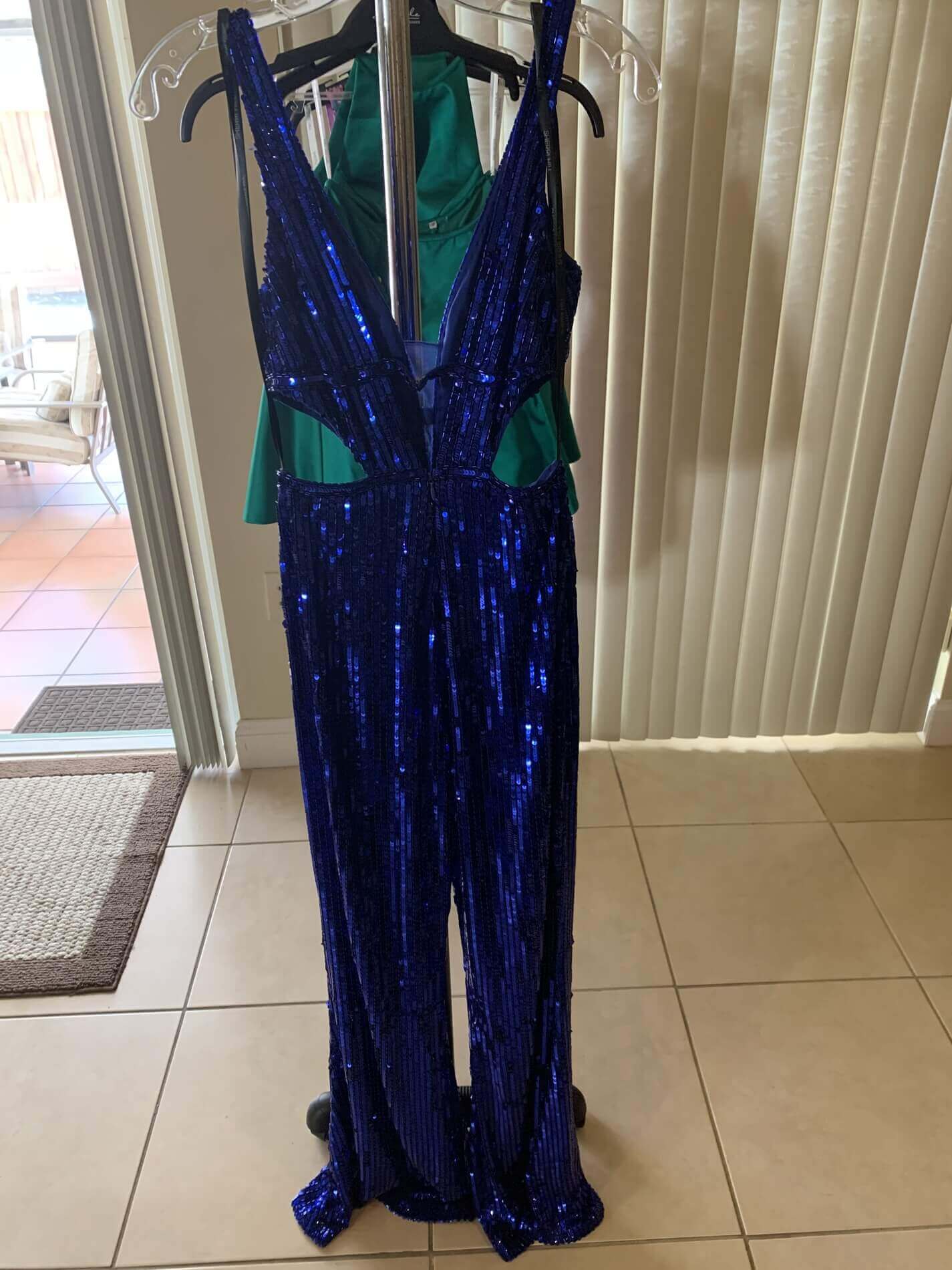 Sherri Hill Size 0 Royal Blue Formal Jumpsuit on Queenly