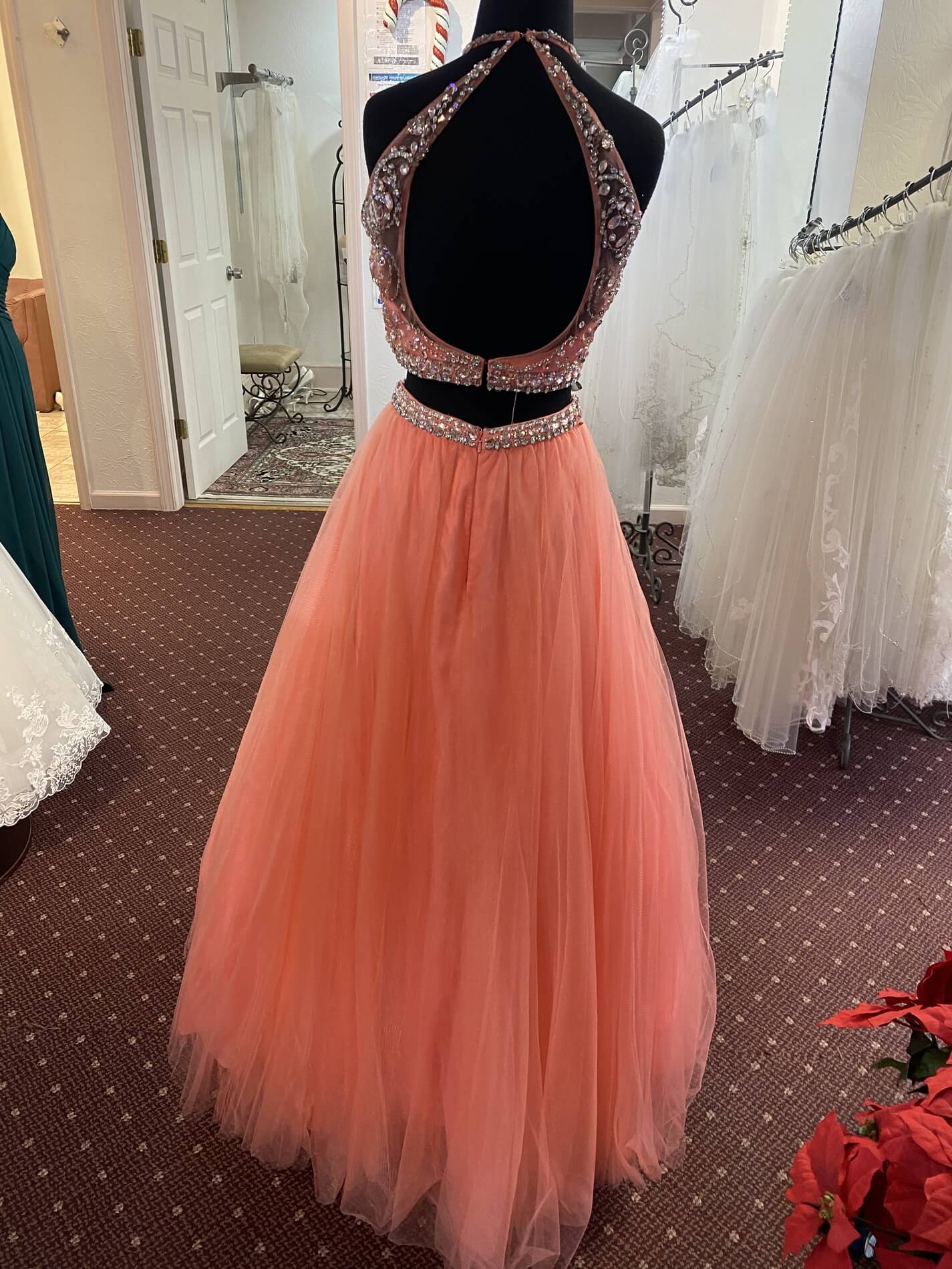 Blush Prom Size 2 Coral Ball Gown on Queenly