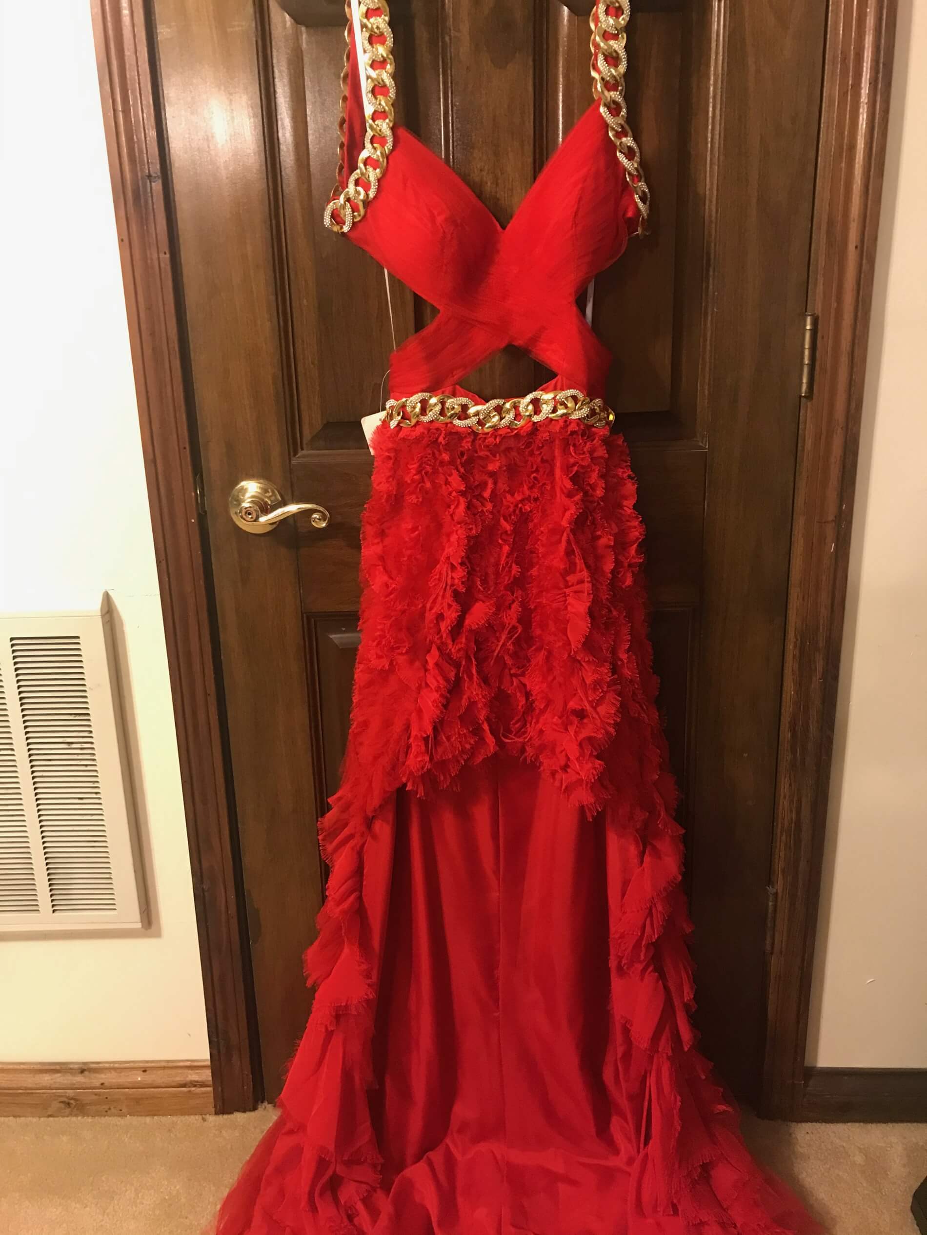 Style 4356 Jasz Couture Size 4 Red A-line Dress on Queenly