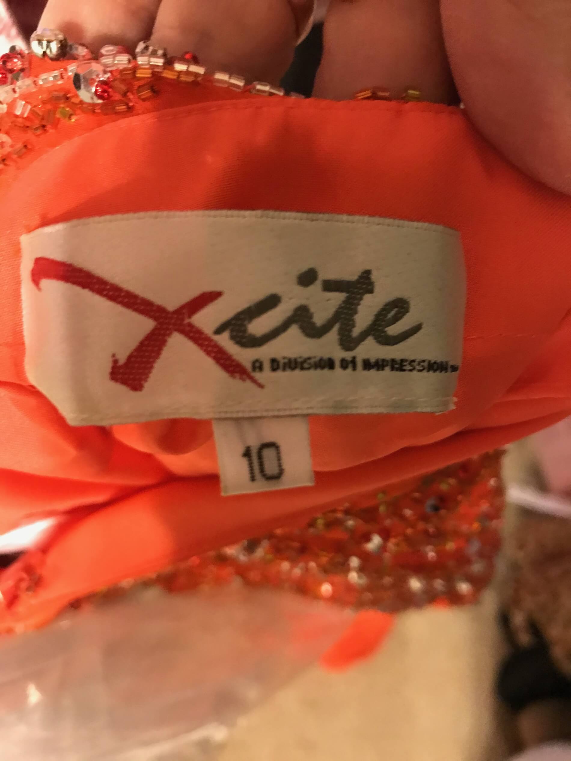 Xcite Size 10 Wedding Guest Halter Orange Cocktail Dress on Queenly