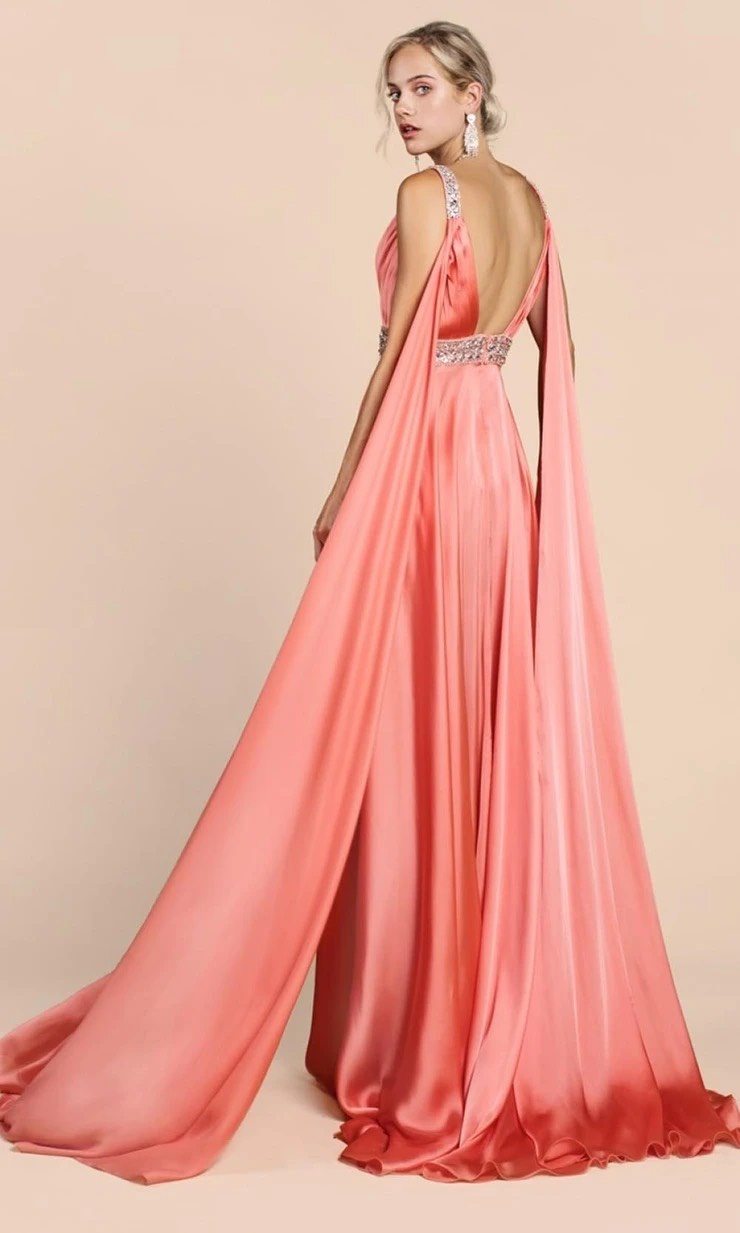 Cinderella Divine Size 4 Prom Satin Light Pink Side Slit Dress on Queenly