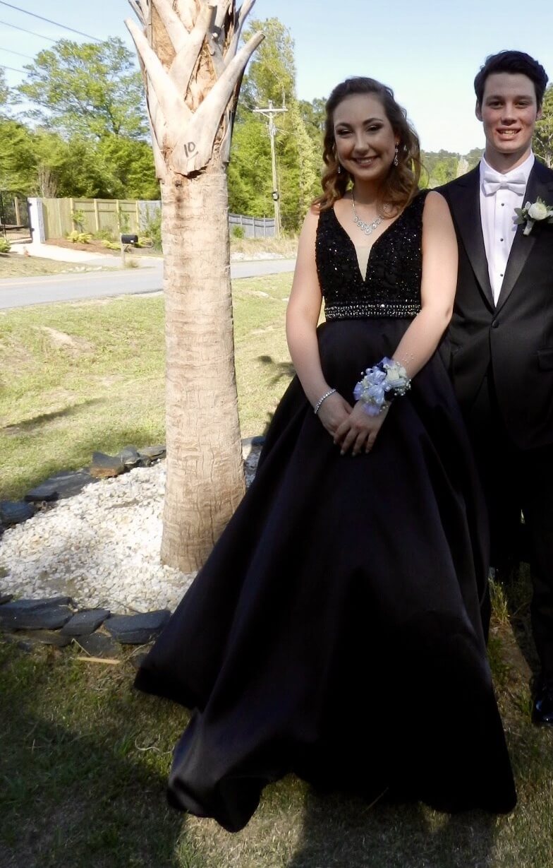 MoriLee Size 10 Prom Black Ball Gown on Queenly